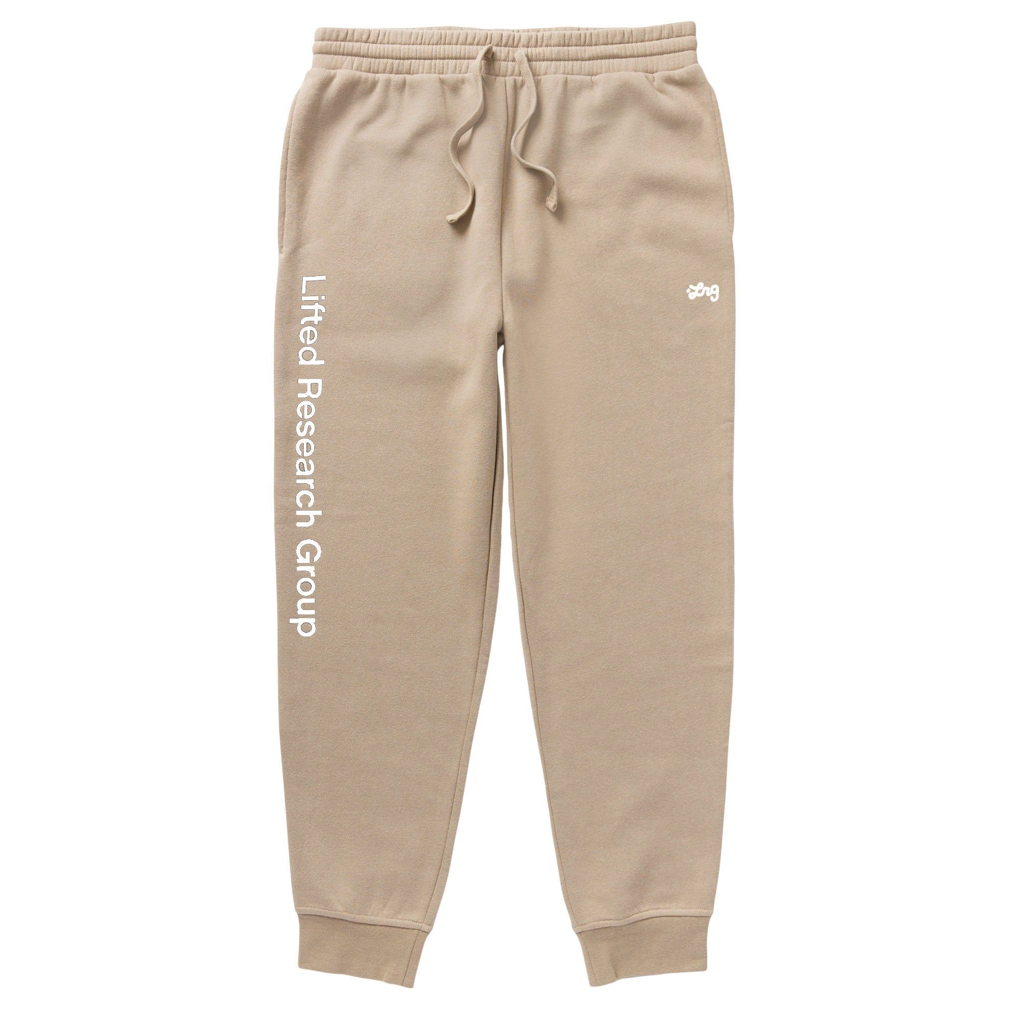 LIFTED SCRIPT JOGGER SWEATPANTS - TAN sold by Lrg
