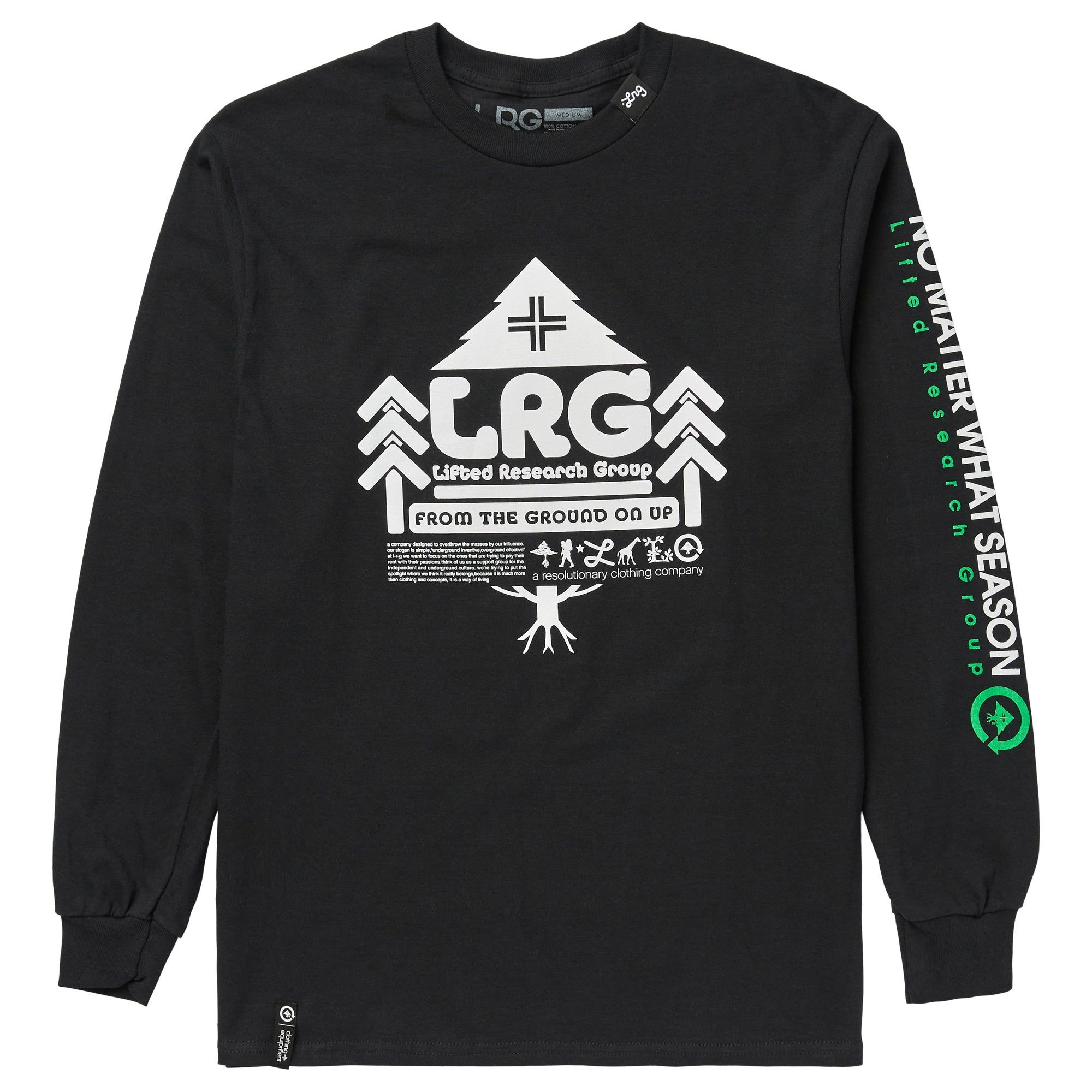 FROM THE GROUND LONG SLEEVE TEE - BLACK sold by Lrg