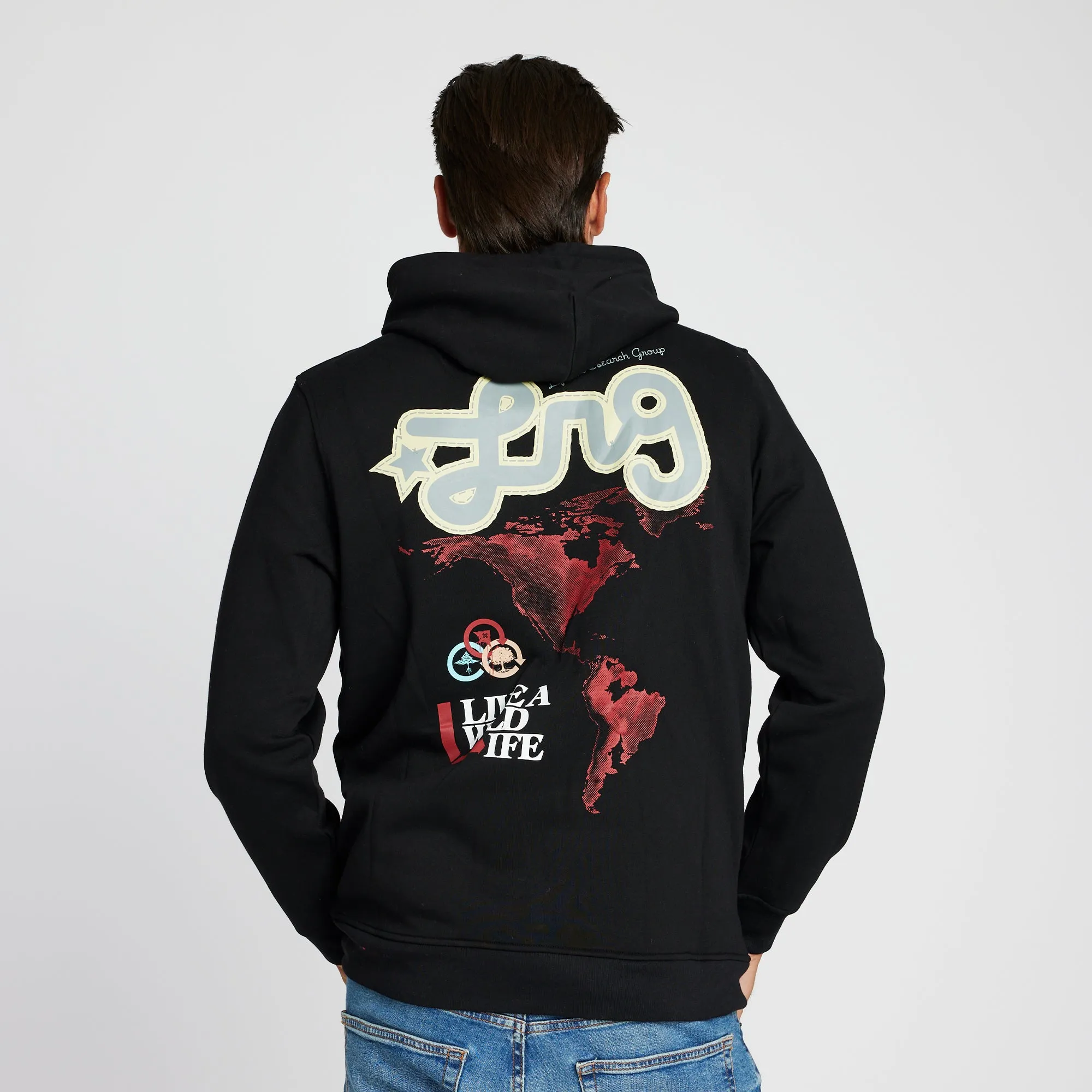 WILD WORLD PULLOVER HOODIE - BLACK sold by Lrg product image thumbnail 3