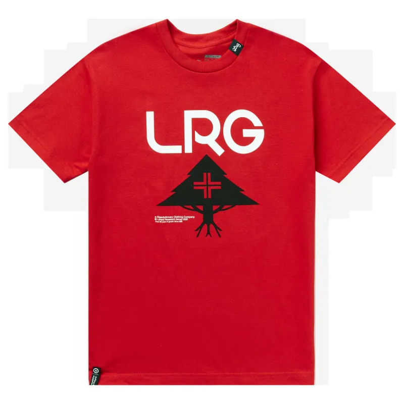 20 LOGO STACKED TEE - RED sold by Lrg