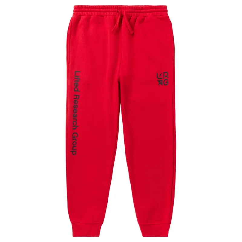 STACKED MULTI LOGO JOGGER SWEATPANTS - RED sold by Lrg