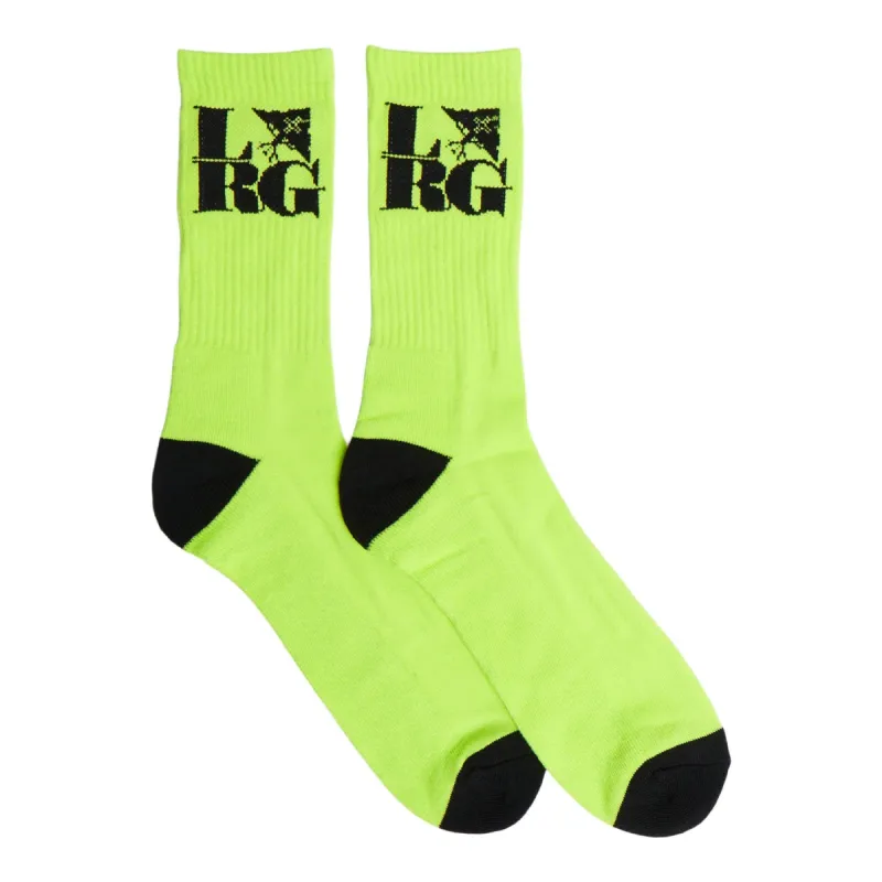 LEAN TREE CREW SOCKS - NEON GREEN sold by Lrg