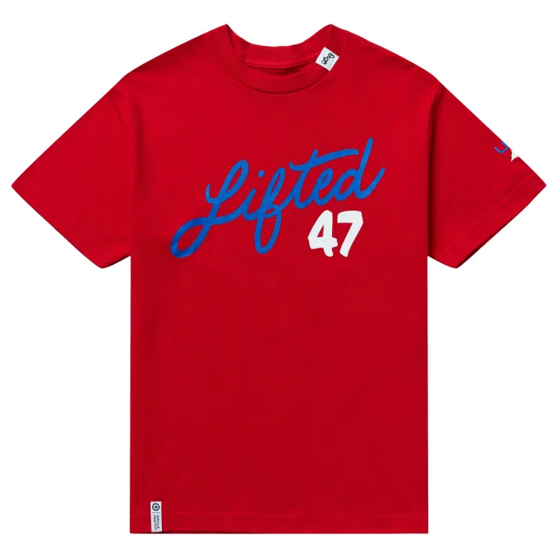 EFFECTIVE DUGOUT 47 TEE - RED sold by Lrg