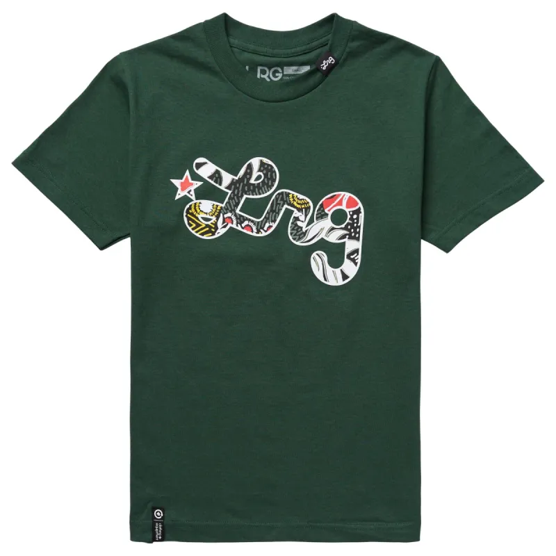 TROPIC ROOTS SCRIPT TEE - FOREST GREEN sold by Lrg