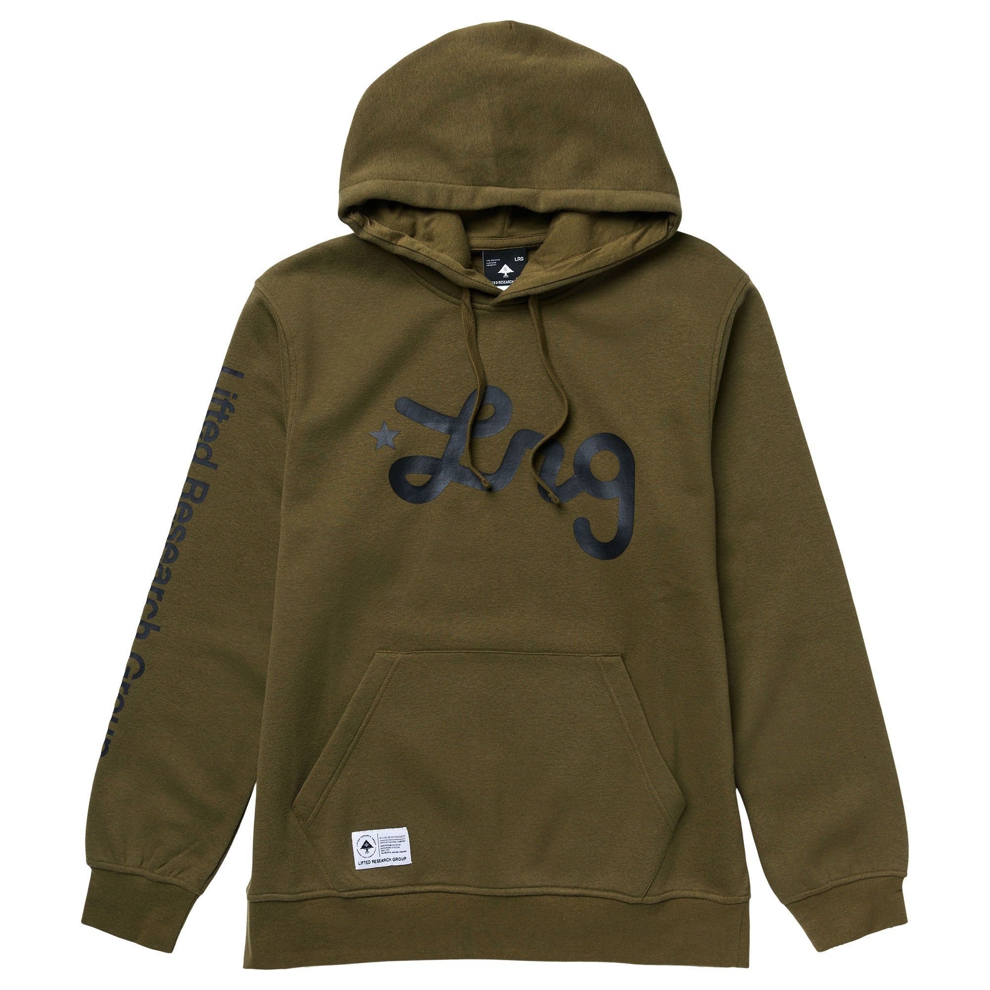 LIFTED SCRIPT PULLOVER HOODIE - MILITARY sold by Lrg