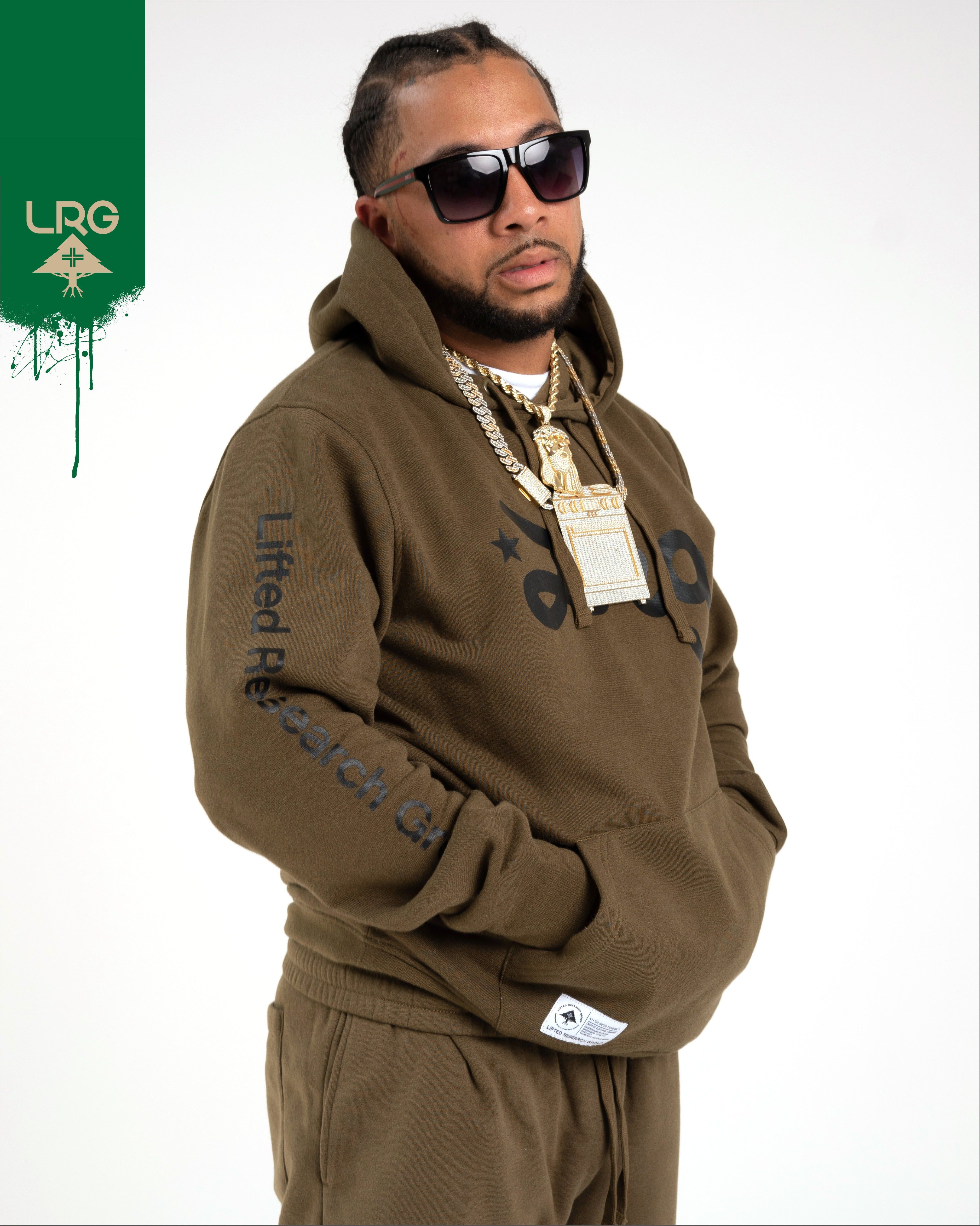 LIFTED SCRIPT PULLOVER HOODIE - MILITARY sold by Lrg product image thumbnail 3