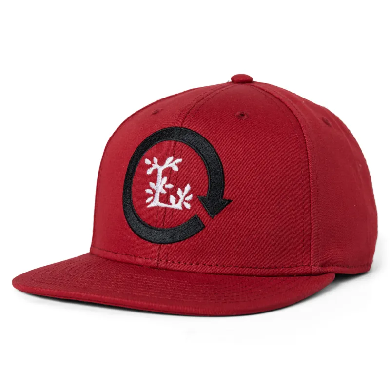 LEAFY L CYCLE SNAPBACK HAT - RED sold by Lrg