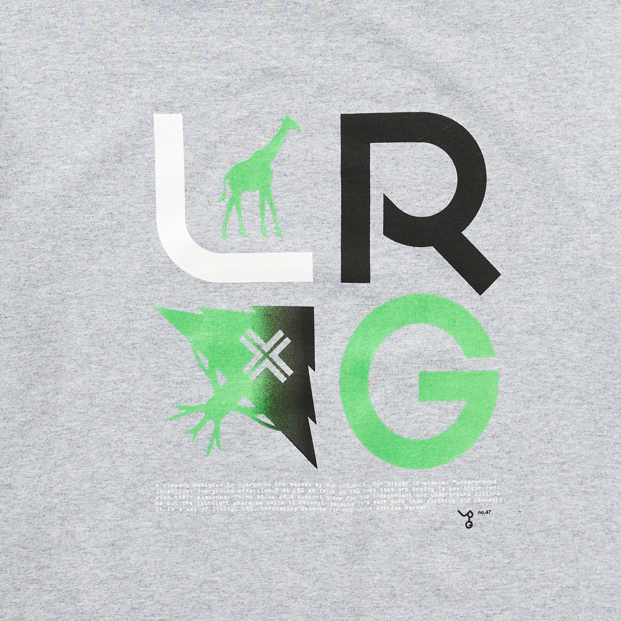 SLOGAN STACKED ICONS TEE - ATHLETIC GREY sold by Lrg product image thumbnail 2