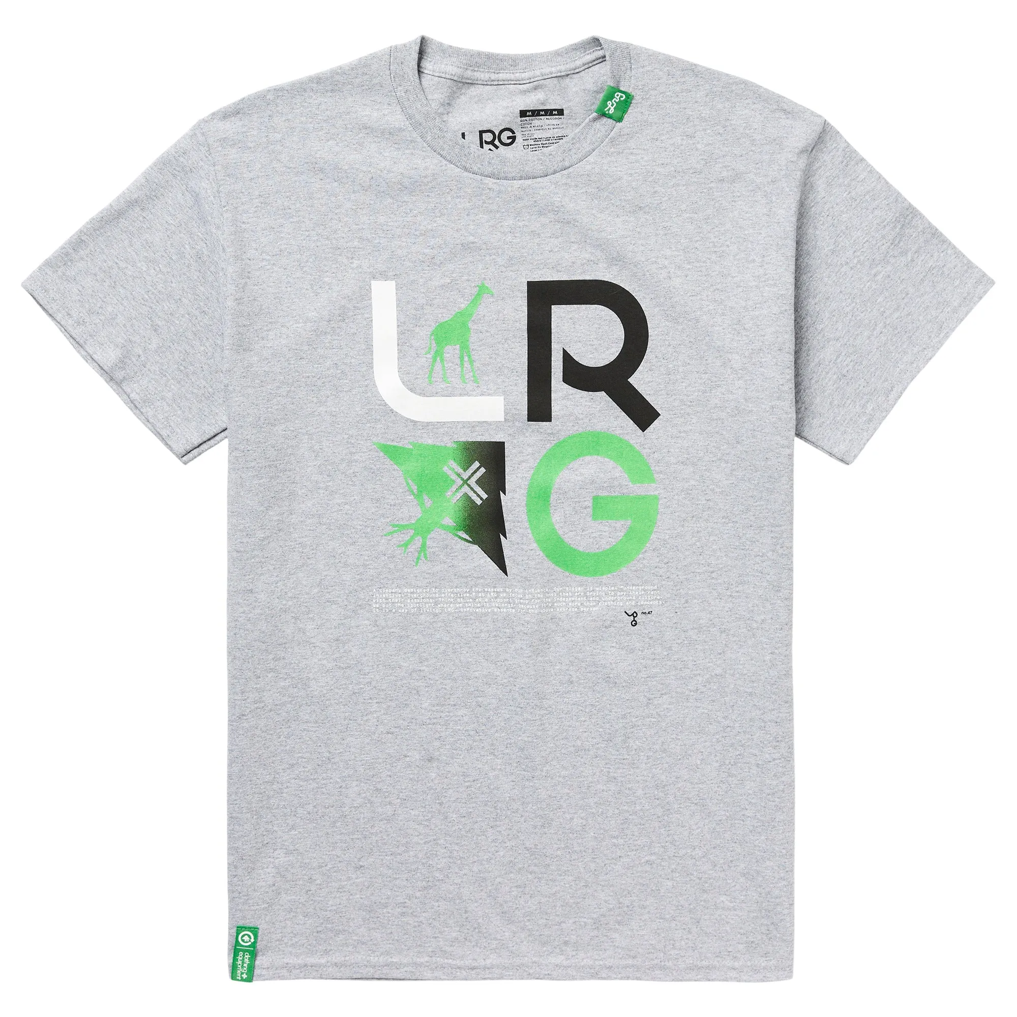 SLOGAN STACKED ICONS TEE - ATHLETIC GREY sold by Lrg