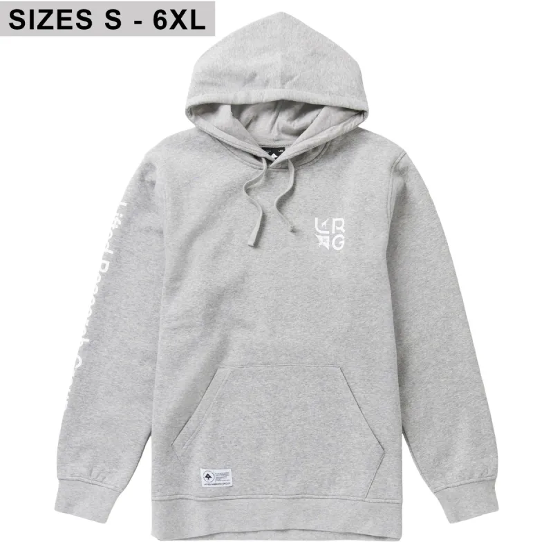 STACKED MULTI LOGO PULLOVER HOODIE - GREY HEATHER sold by Lrg