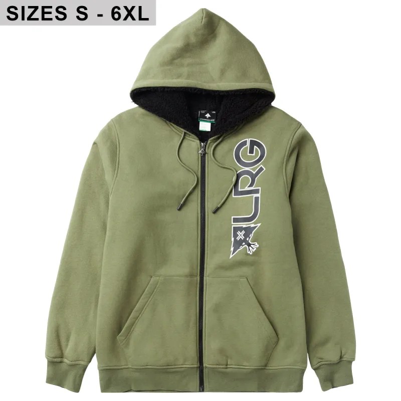 ONLY LRG SHERPA ZIP HOODIE - OLIVE sold by Lrg