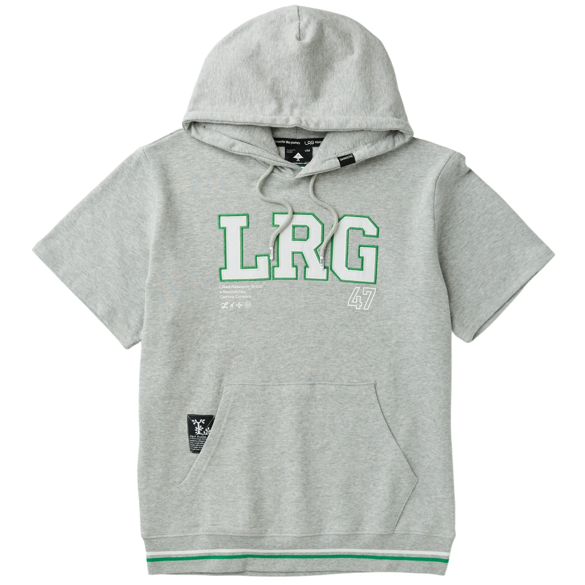 CROSSOVER SHORT SLEEVE HOODIE - HEATHER GREY sold by Lrg
