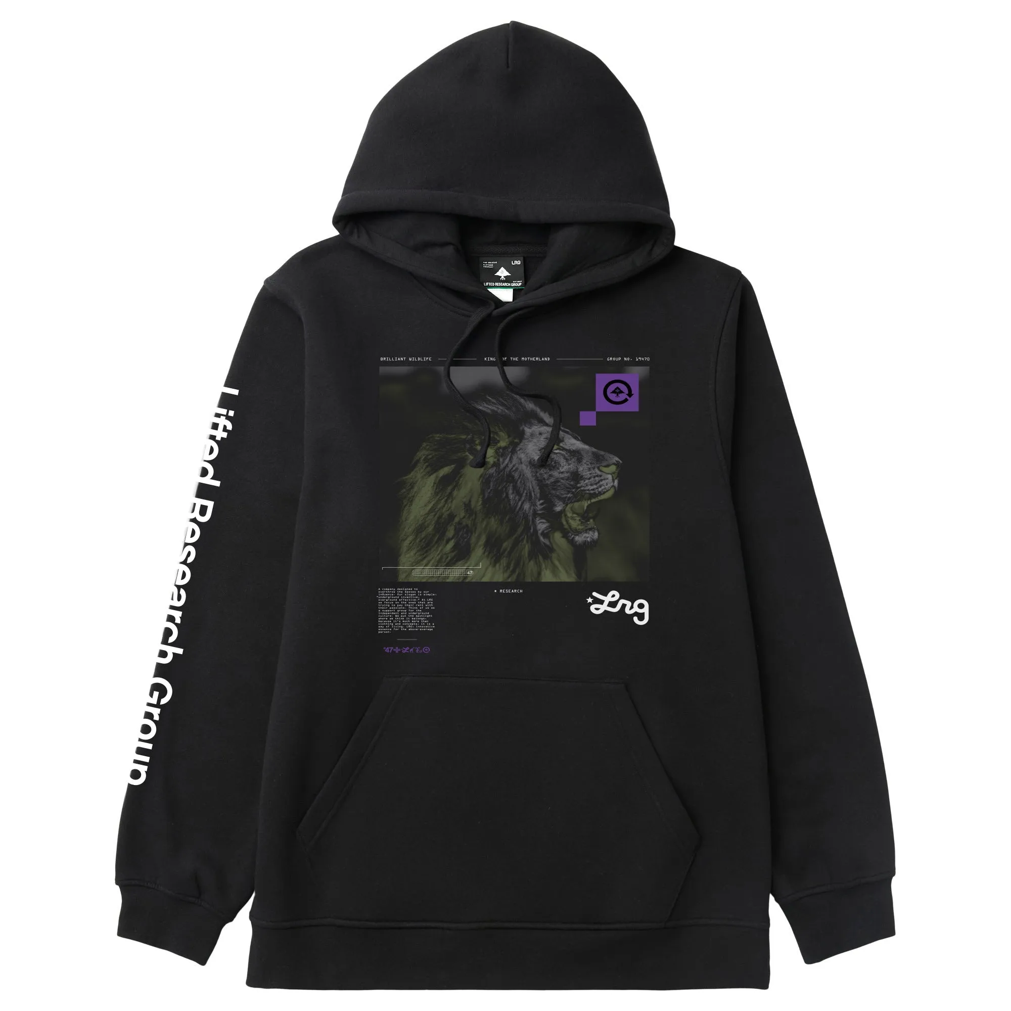 4700 ROAR A WILDLIFE HOODIE - BLACK sold by Lrg