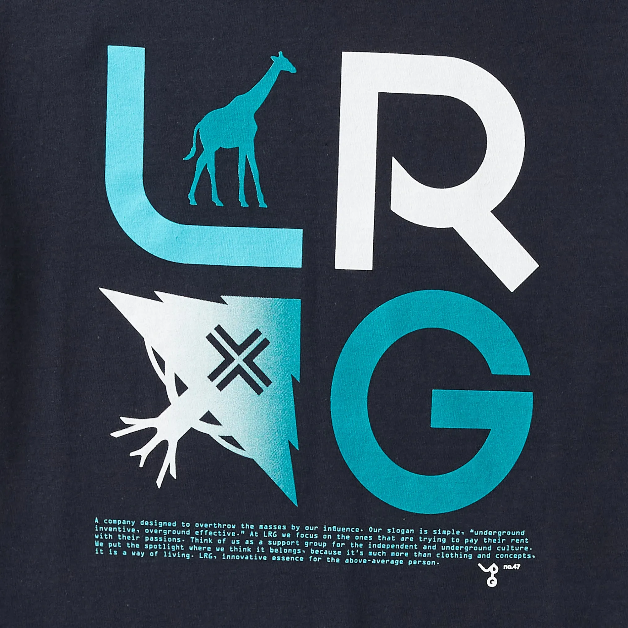 SLOGAN STACKED TEE - NAVY sold by Lrg product image thumbnail 2