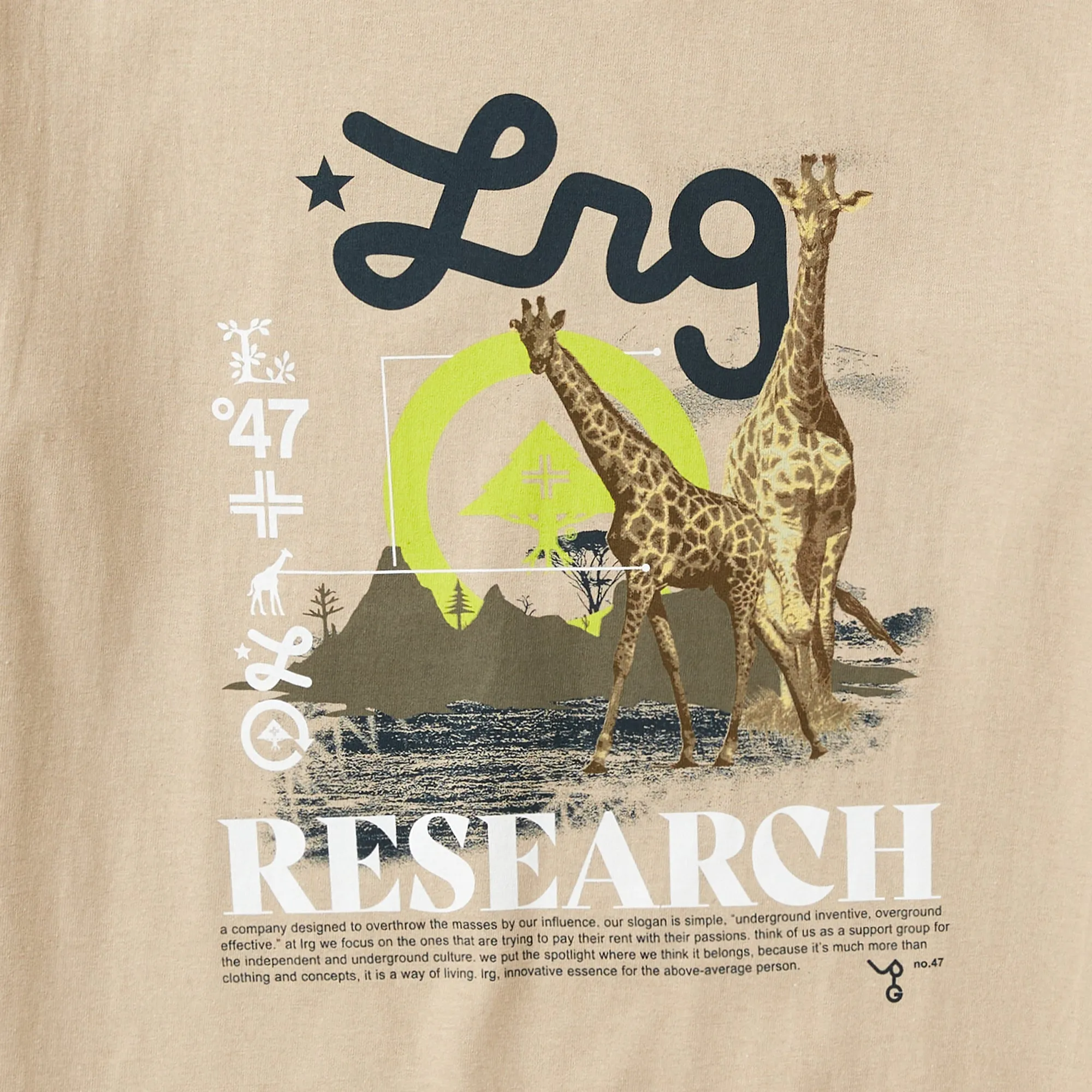 LIFE TERRAINS TEE - SAND sold by Lrg product image thumbnail 2