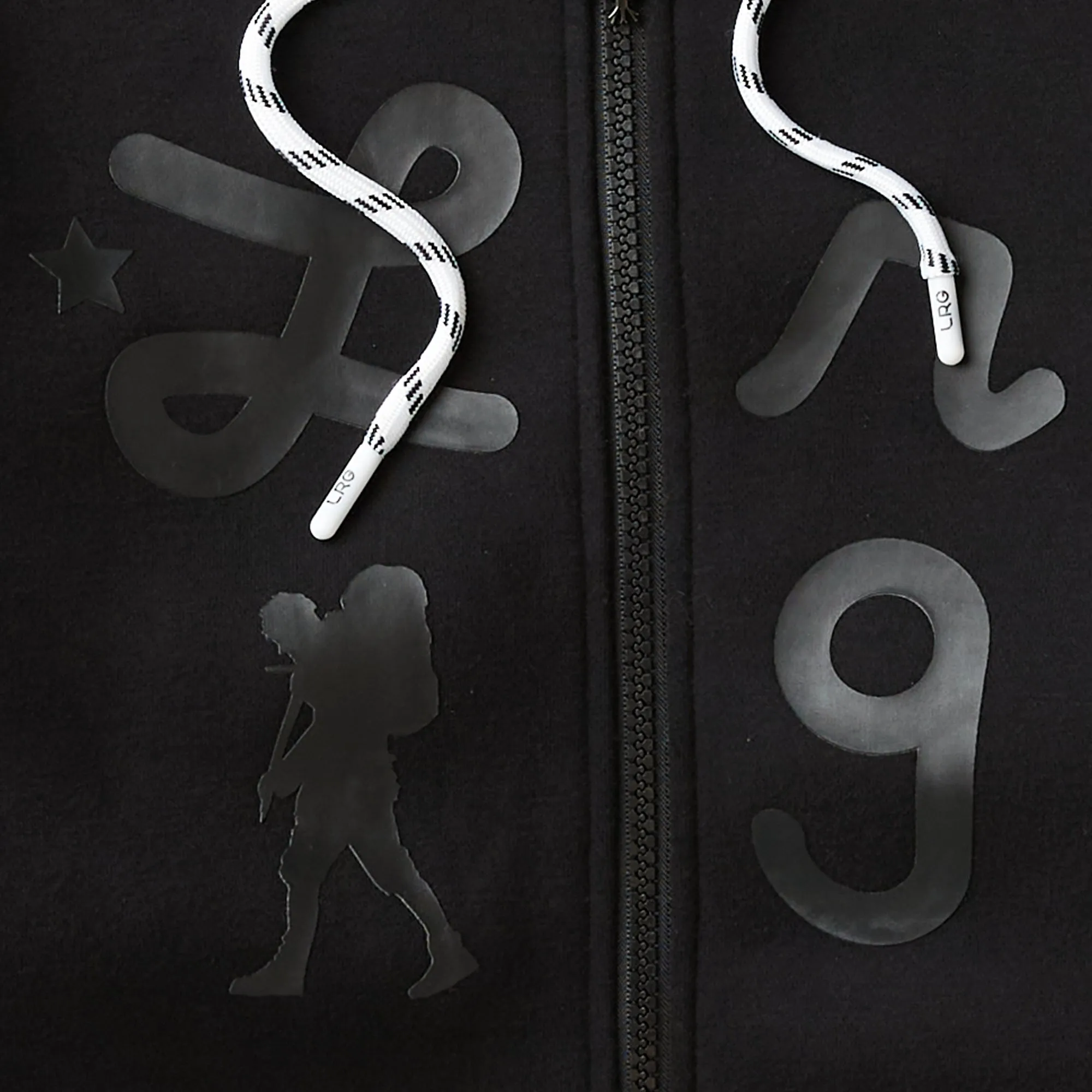 TAKE A HIKE SHERPA FULL ZIP HOODIE - BLACK sold by Lrg product image thumbnail 2