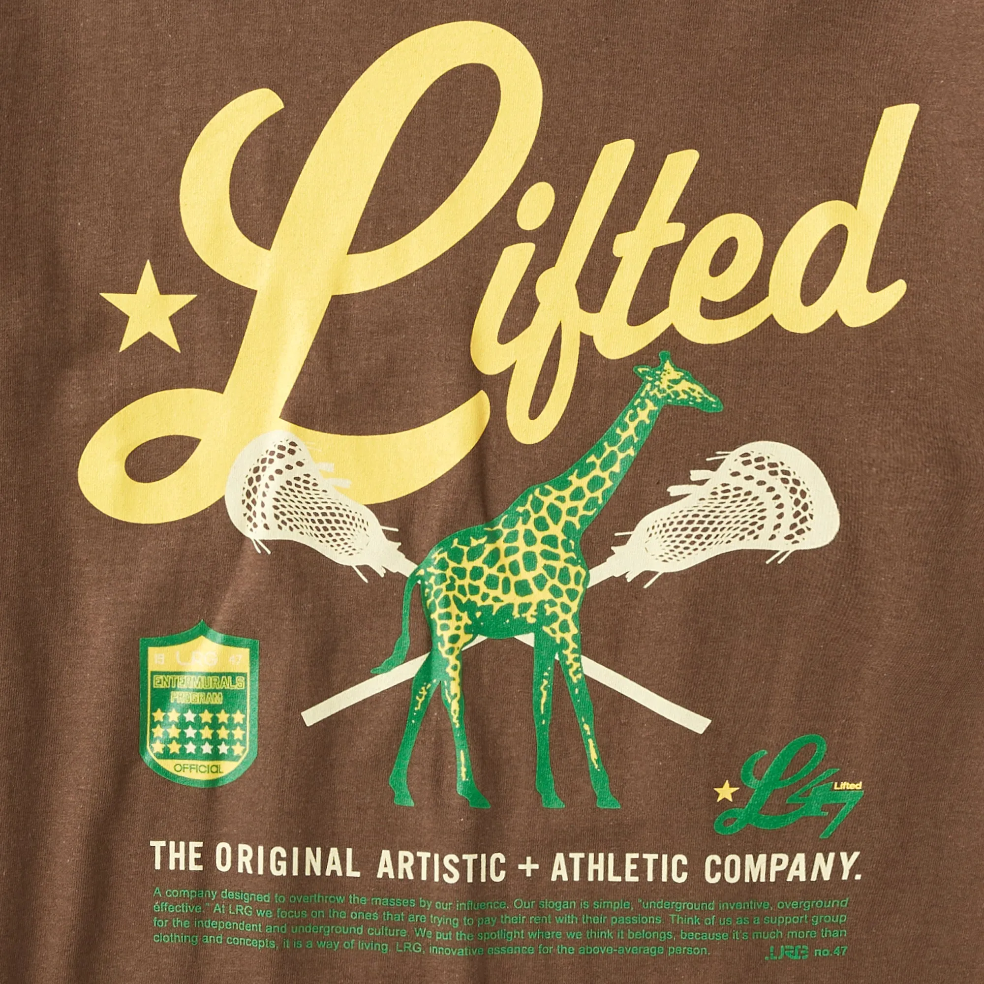 LIFTED ATHLETICS TEE - BROWN sold by Lrg product image thumbnail 2