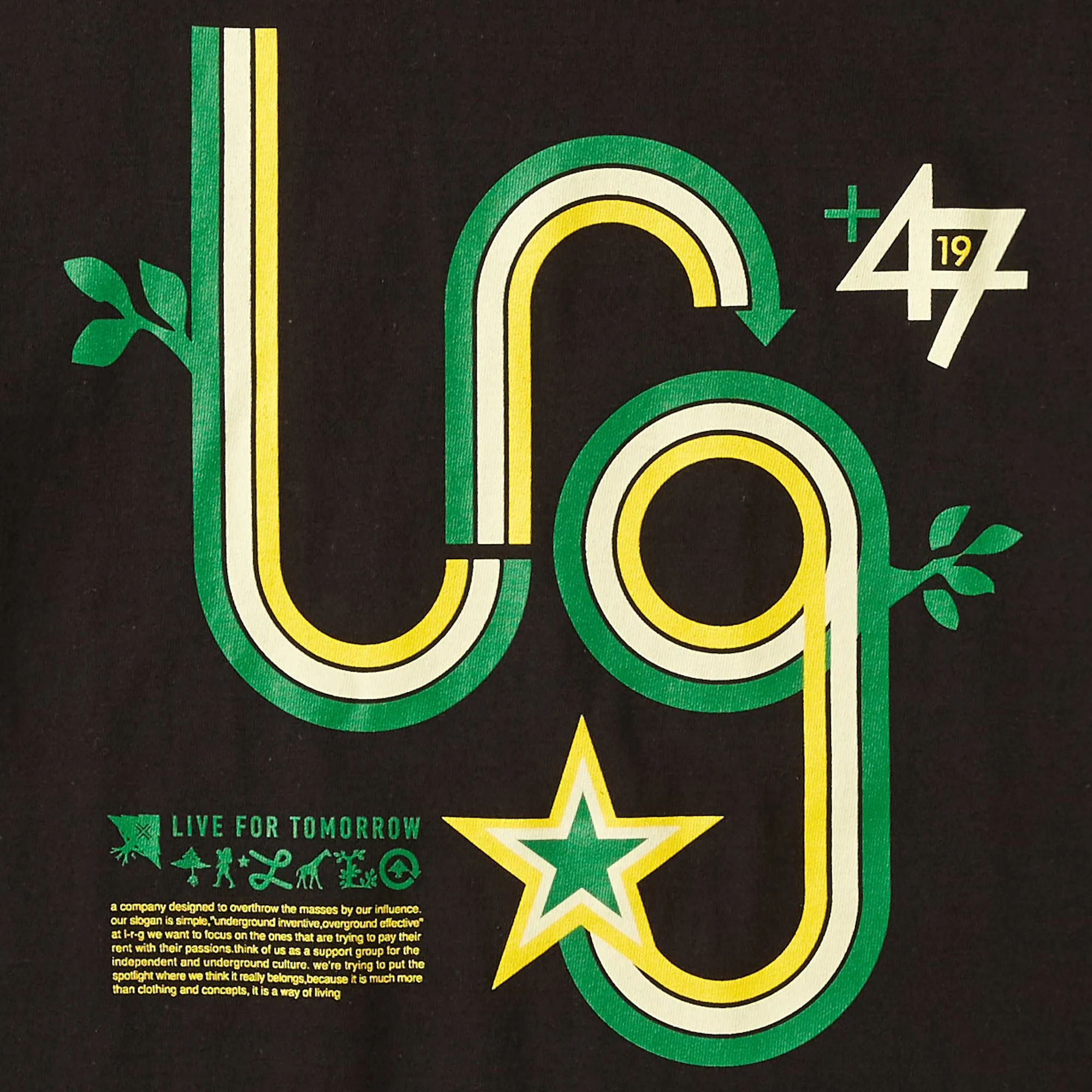 BRANCHED BANNER TEE - BLACK sold by Lrg product image thumbnail 2