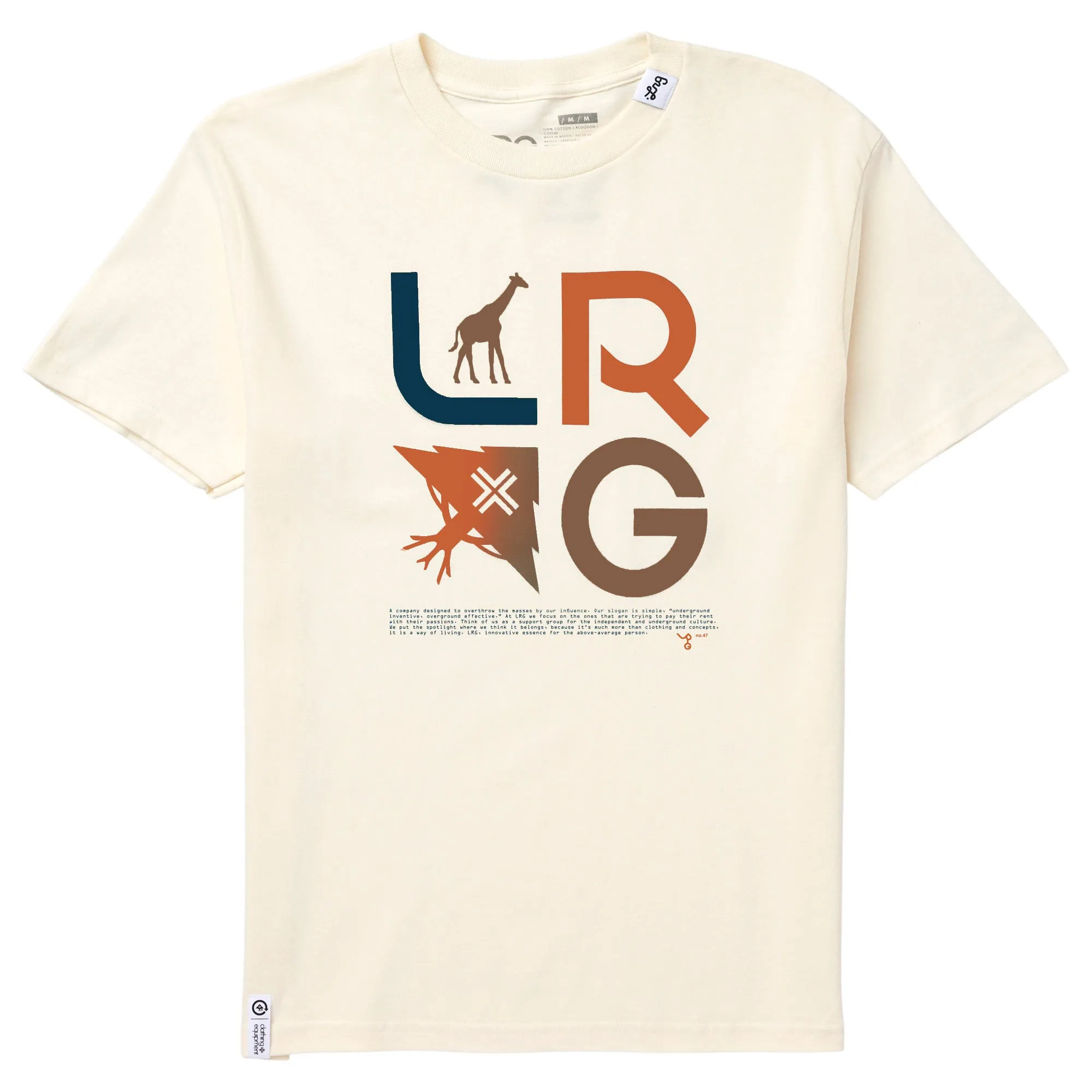 SLOGAN STACKED TEE - CREAM sold by Lrg