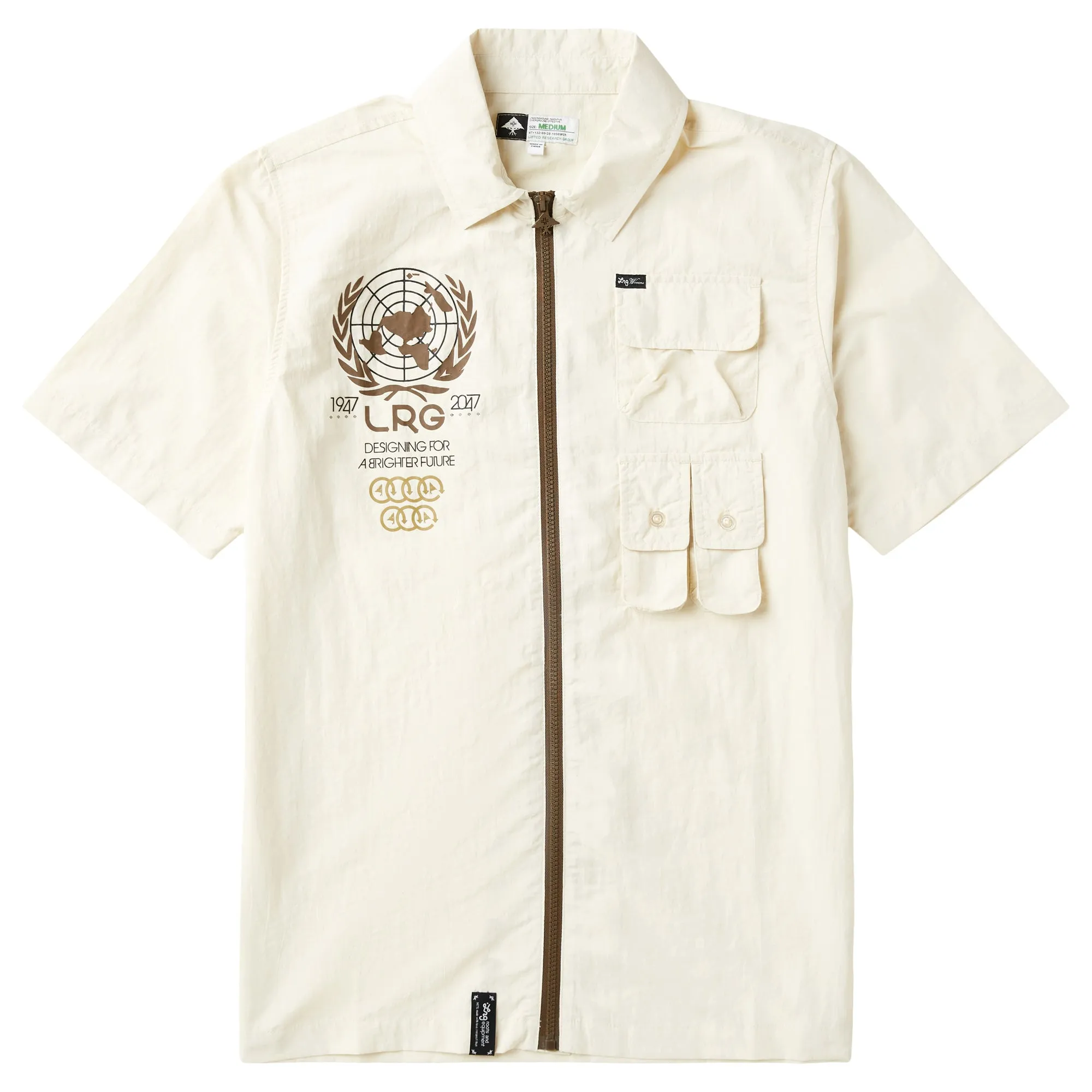 HUSTLE ATHLETIC ZIP SHIRT - WHITECAP GRAY sold by Lrg