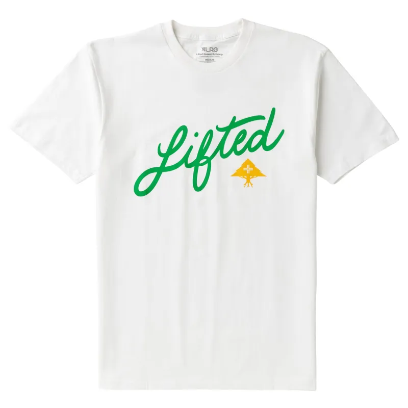 4700 ANGLED SCRIPT TEE - WHITE sold by Lrg