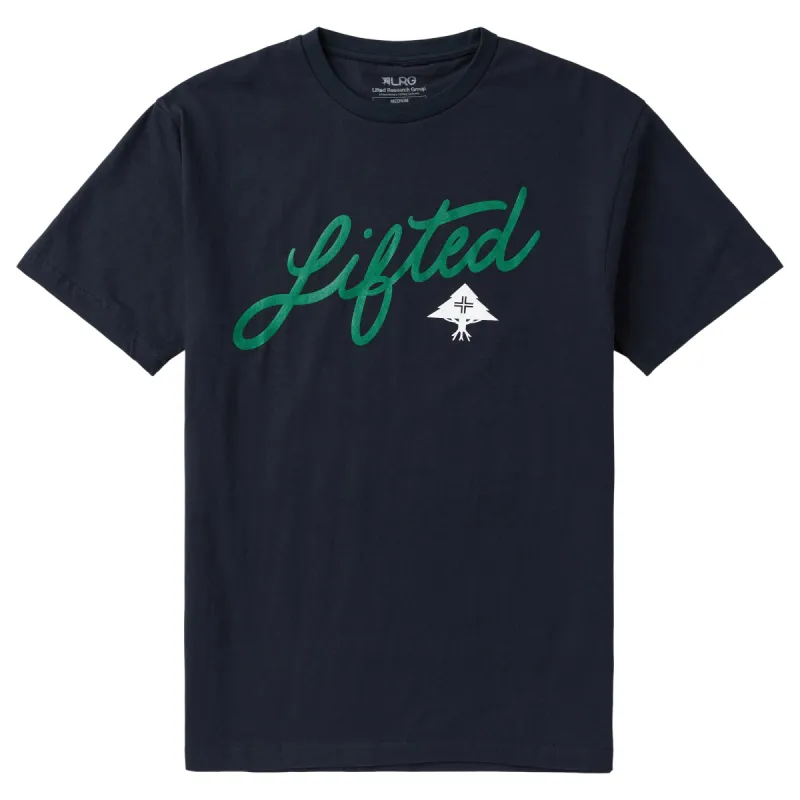 4700 ANGLED SCRIPT TEE - NAVY sold by Lrg