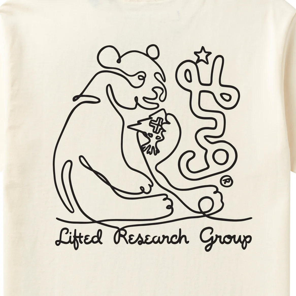 OUTLINED TEE - CREAM sold by Lrg product image thumbnail 3