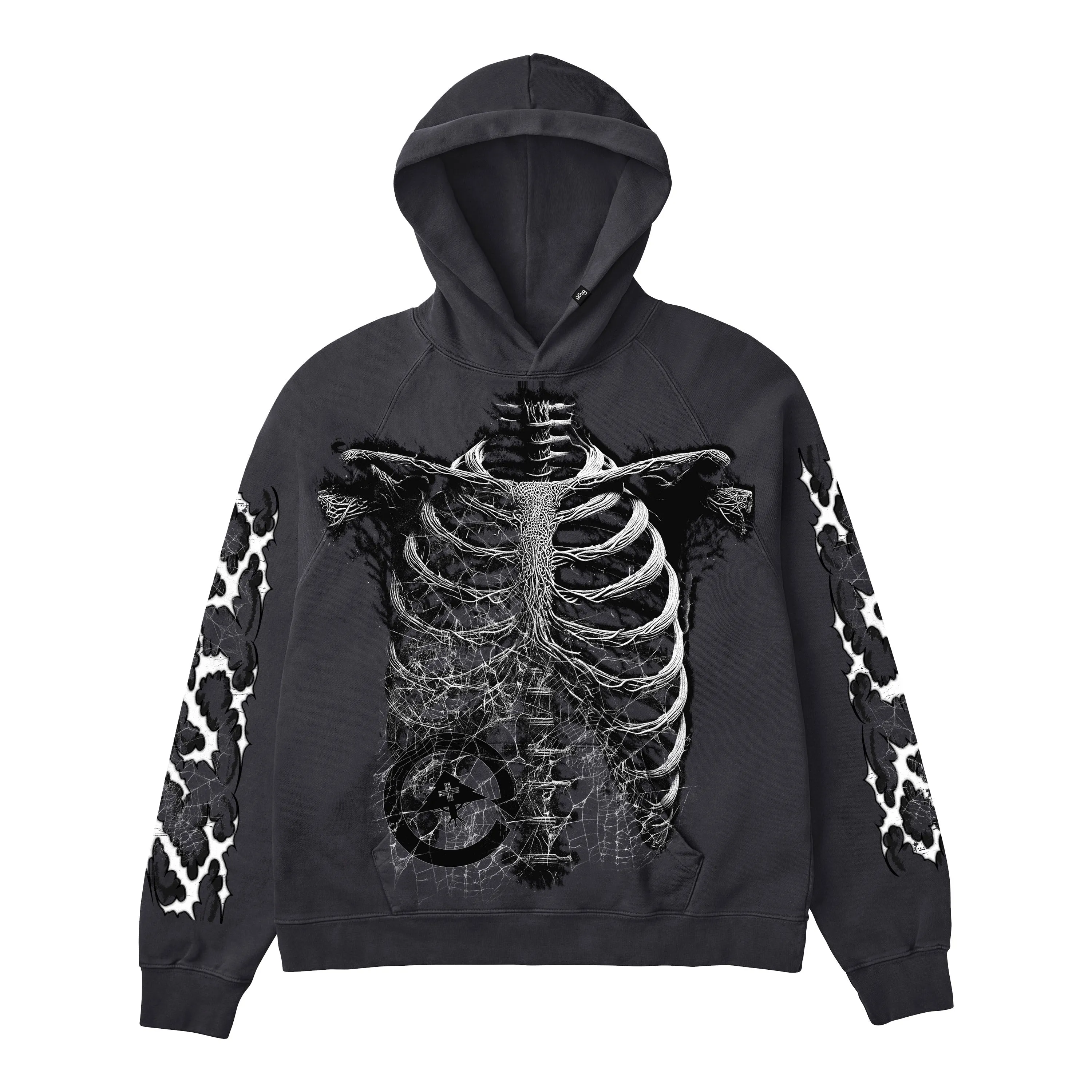 BLACK BONES HOODIE - BLACK sold by Lrg
