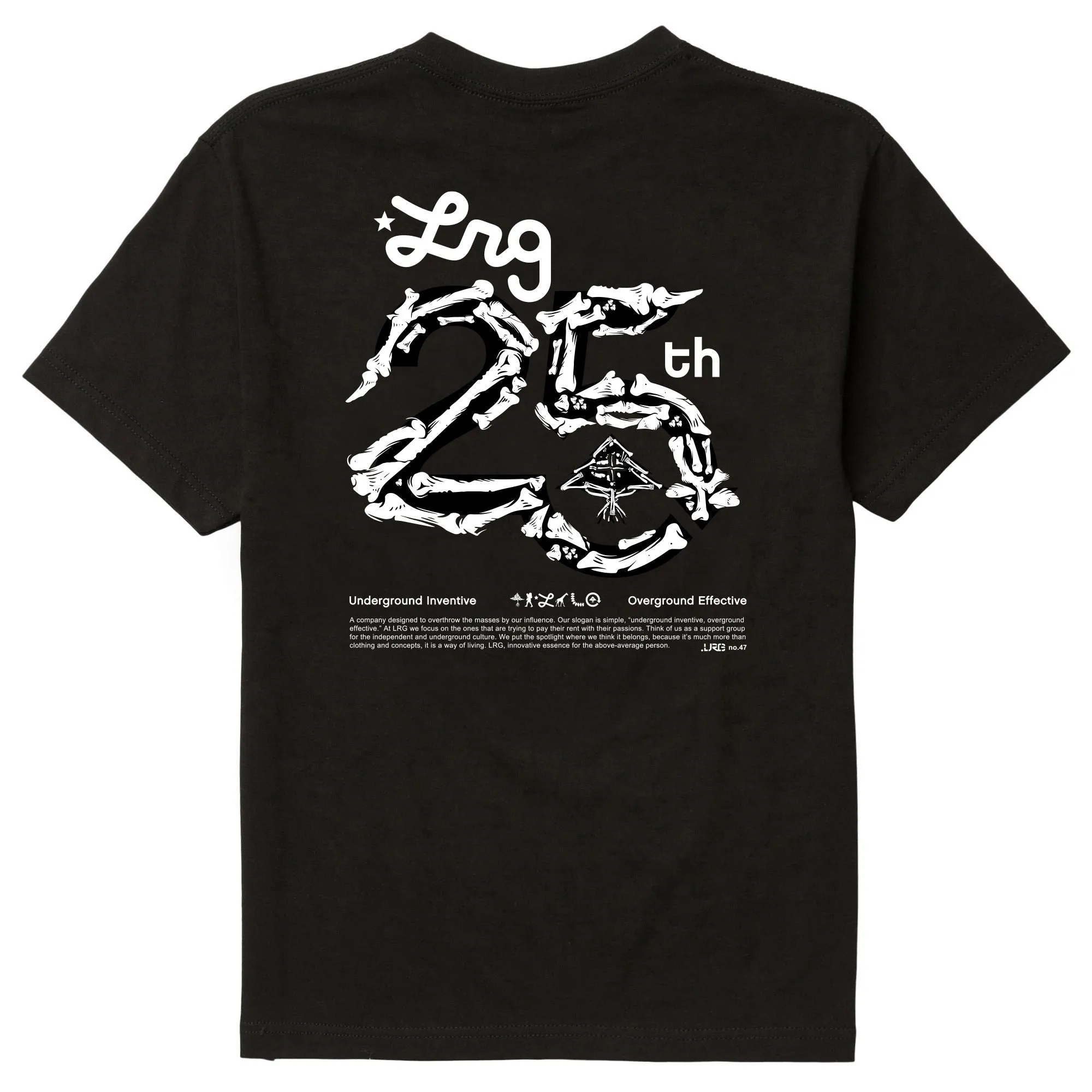 25TH ROTTEN HEART TEE - BLACK sold by Lrg