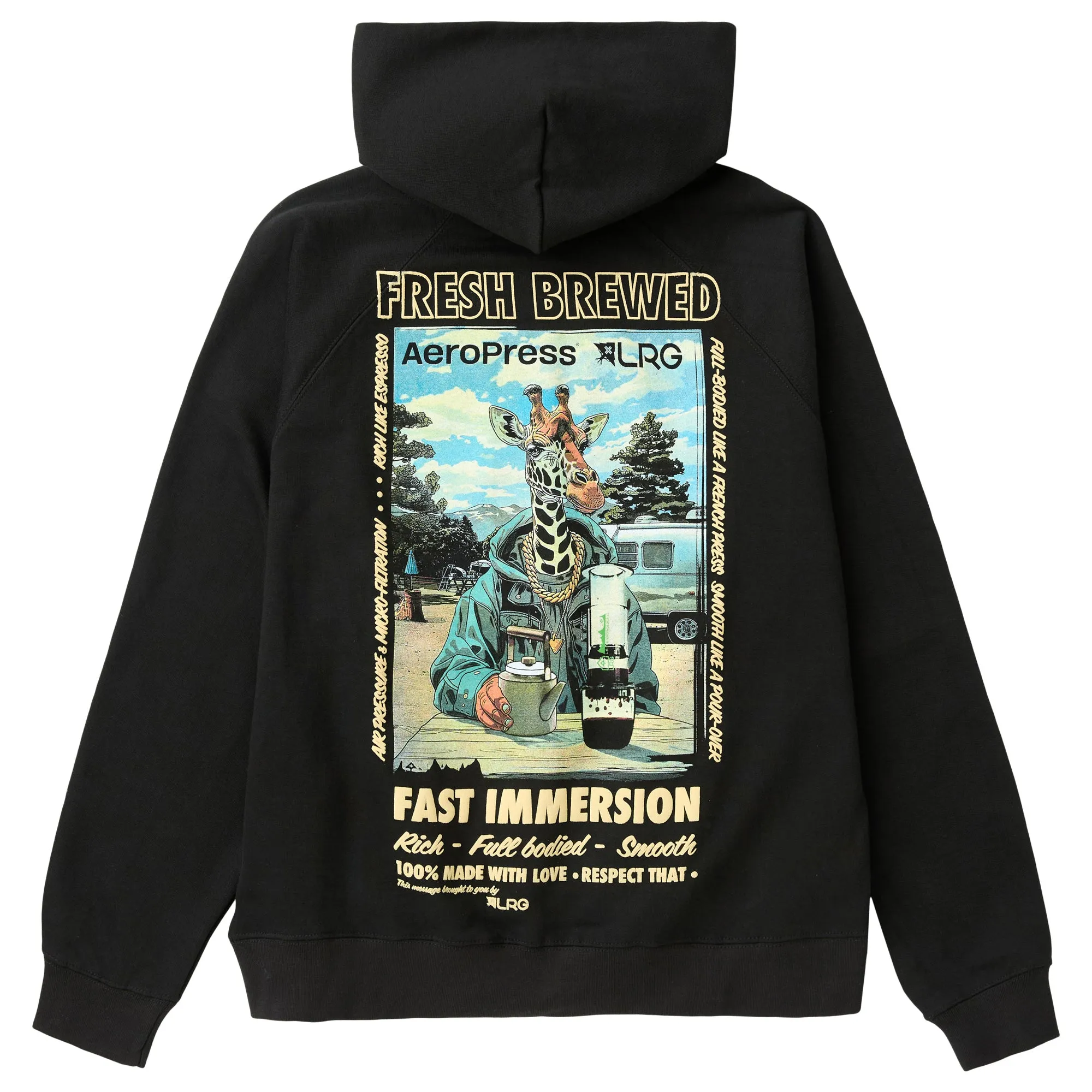 AEROPRESS X LRG LIFTED RICH AND SMOOTH HOODIE - BLACK sold by Lrg product image thumbnail 2