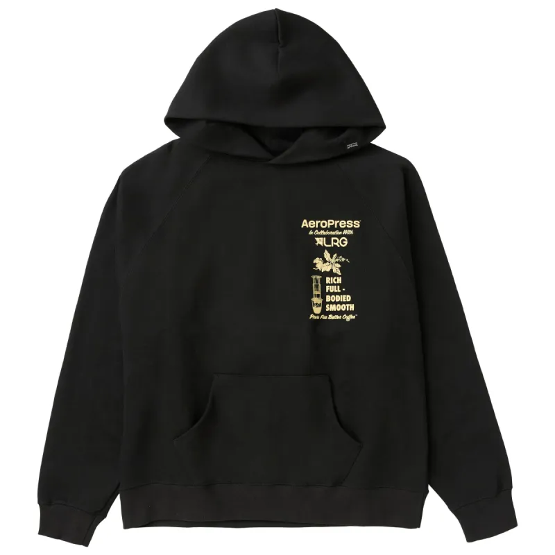 AEROPRESS X LRG LIFTED RICH AND SMOOTH HOODIE - BLACK sold by Lrg
