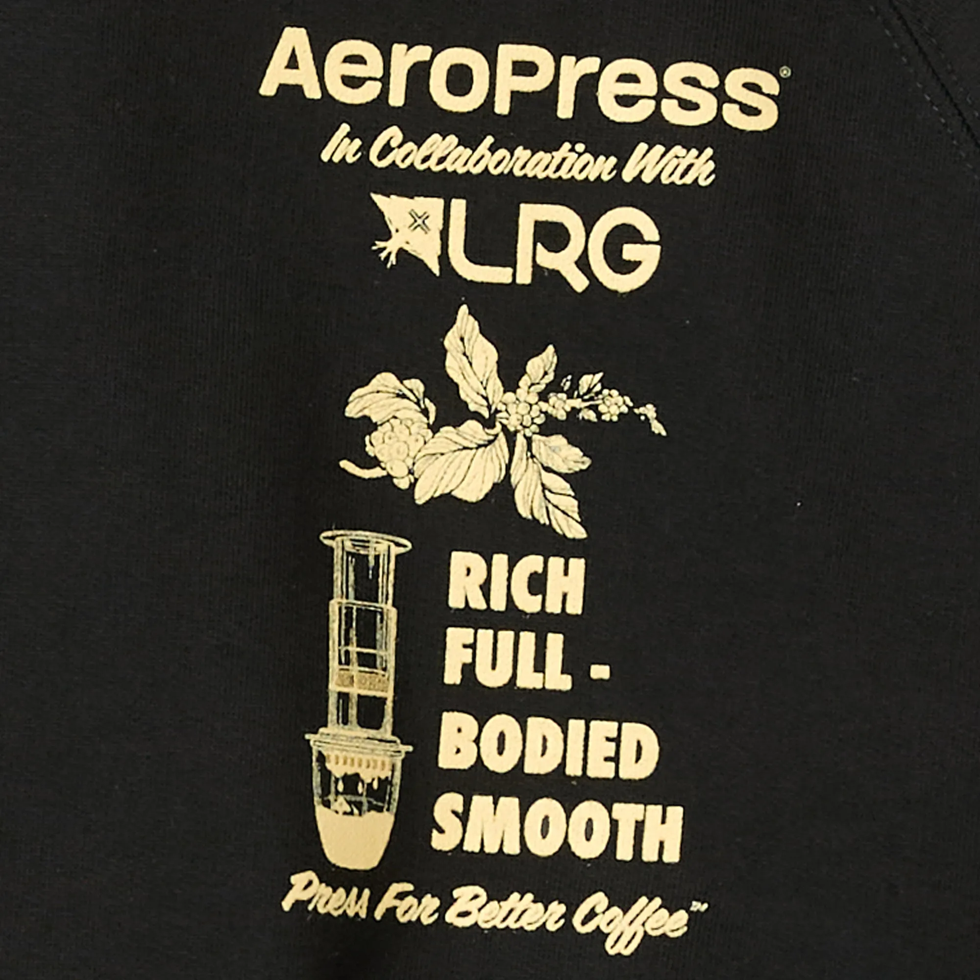 AEROPRESS X LRG LIFTED RICH AND SMOOTH HOODIE - BLACK sold by Lrg product image thumbnail 5