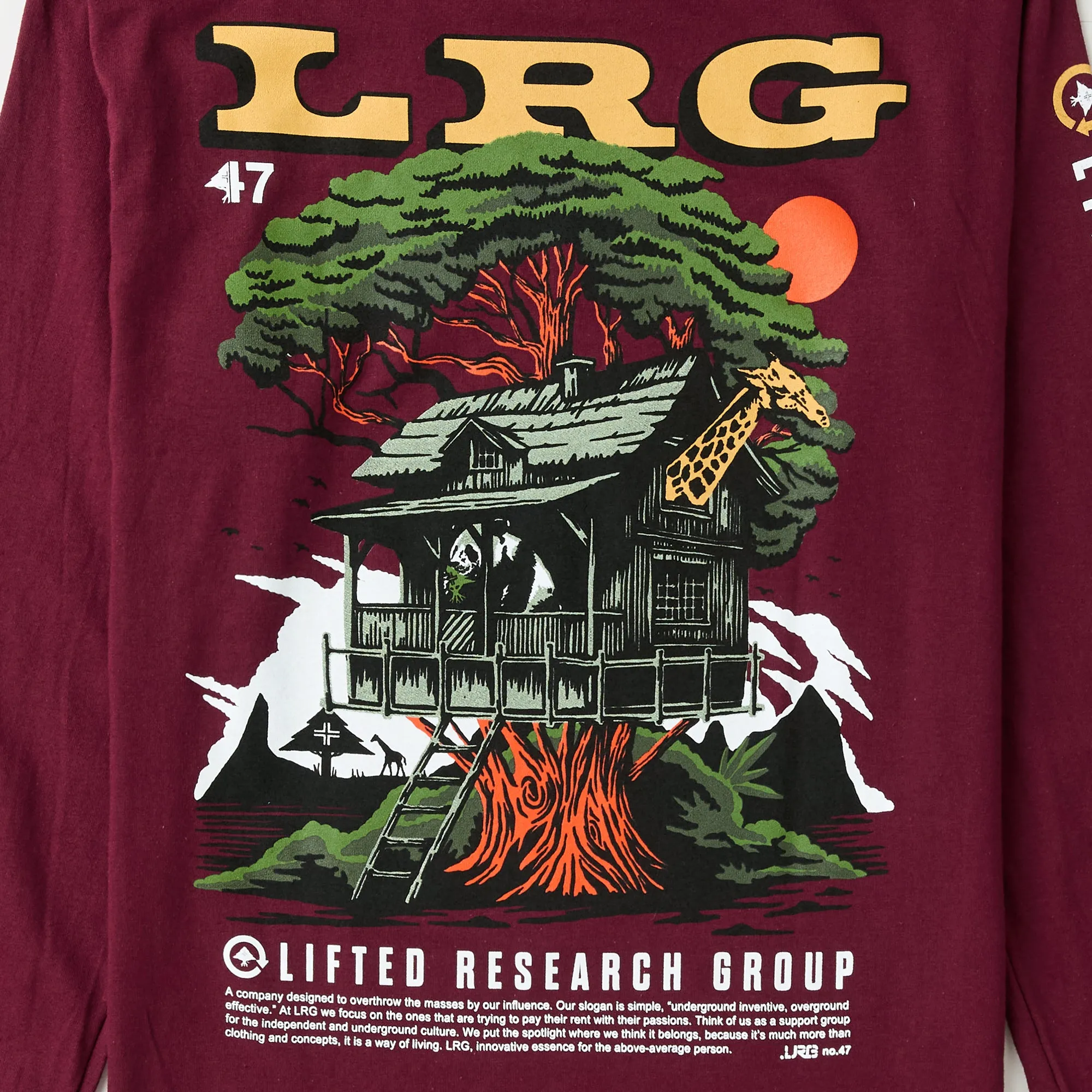 LR TREEHOUSE LONG SLEEVE TEE - MAROON sold by Lrg product image thumbnail 4