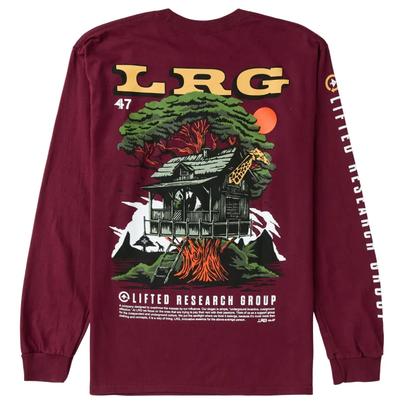 LR TREEHOUSE LONG SLEEVE TEE - MAROON sold by Lrg