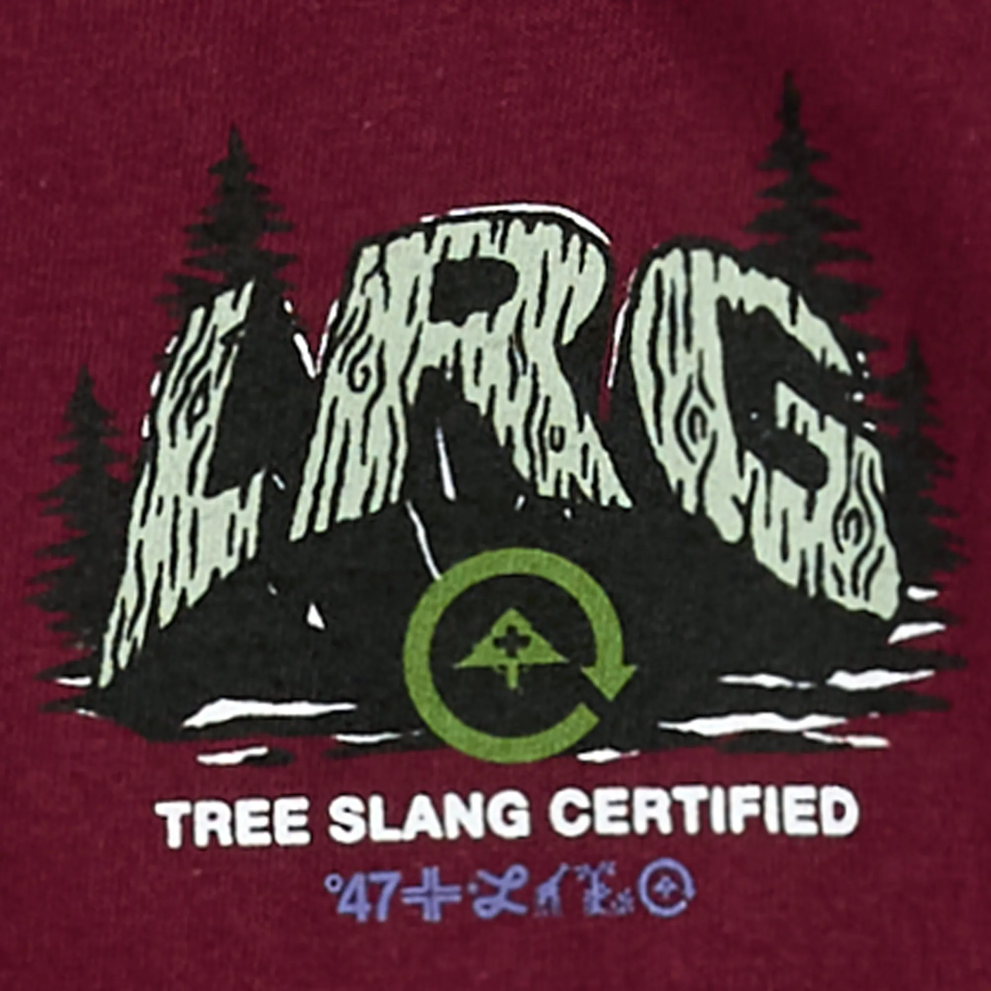 PANDA SQUATCH TEE - MAROON sold by Lrg product image thumbnail 3