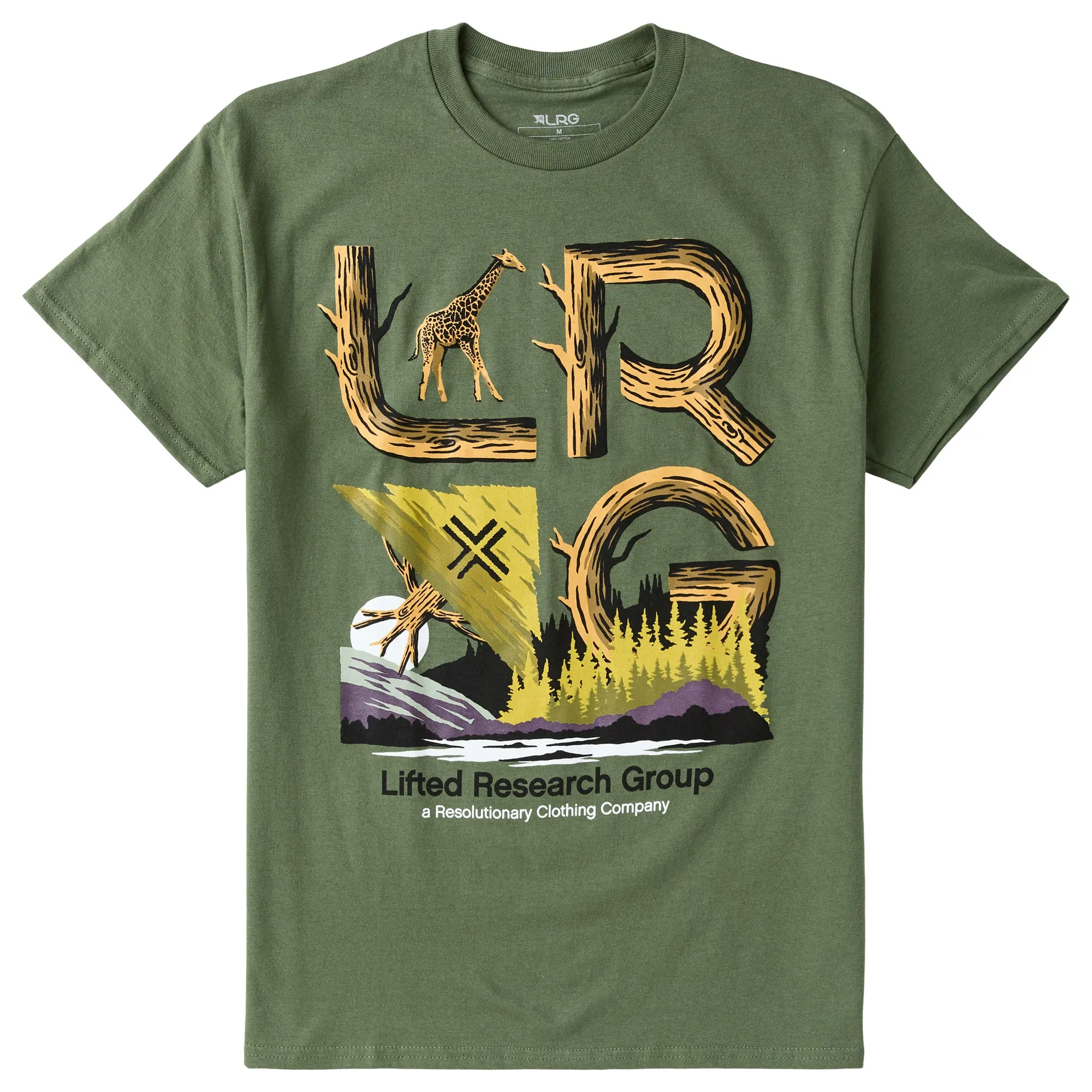 STACKED WOODS TEE - MILITARY GREEN sold by Lrg