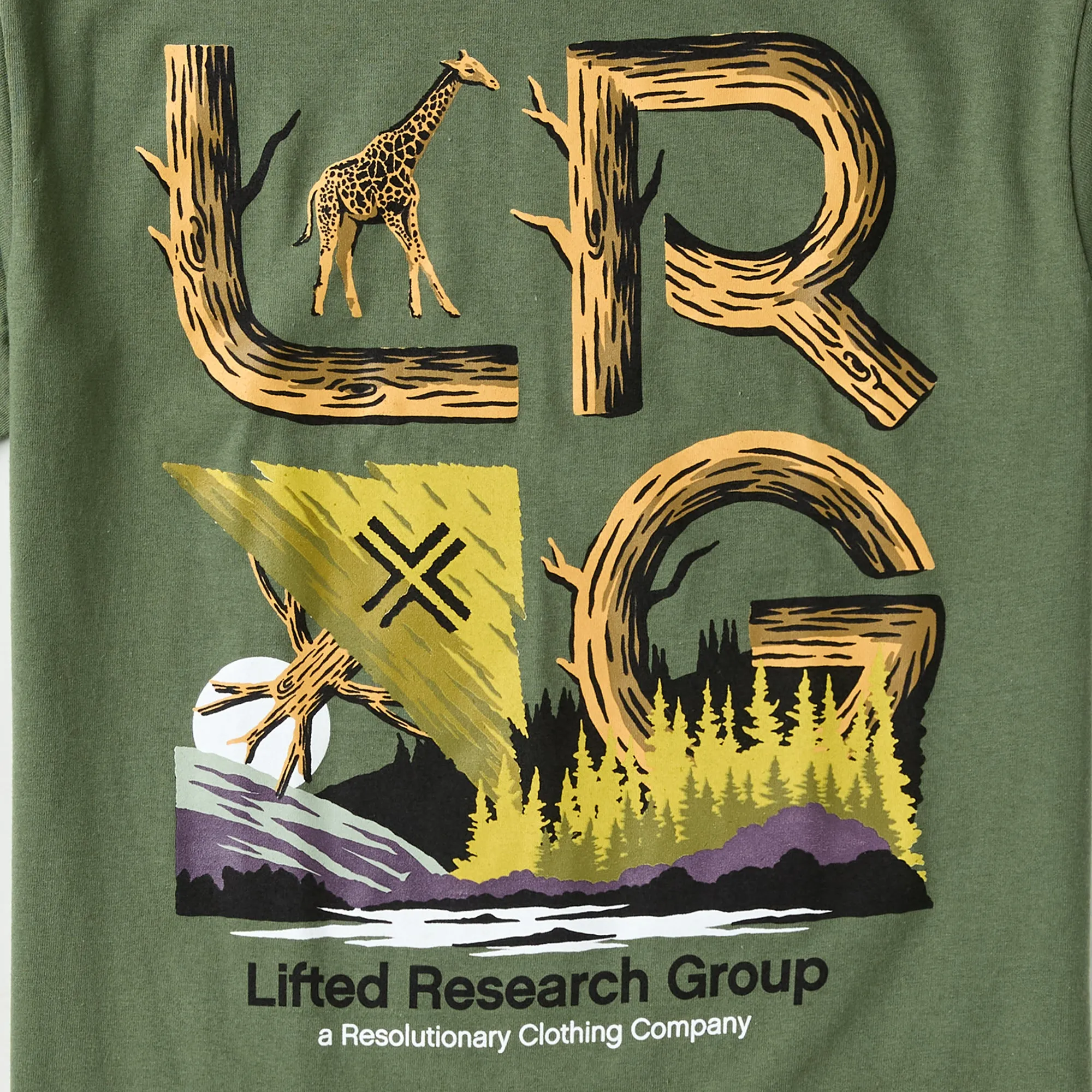 STACKED WOODS TEE - MILITARY GREEN sold by Lrg product image thumbnail 2