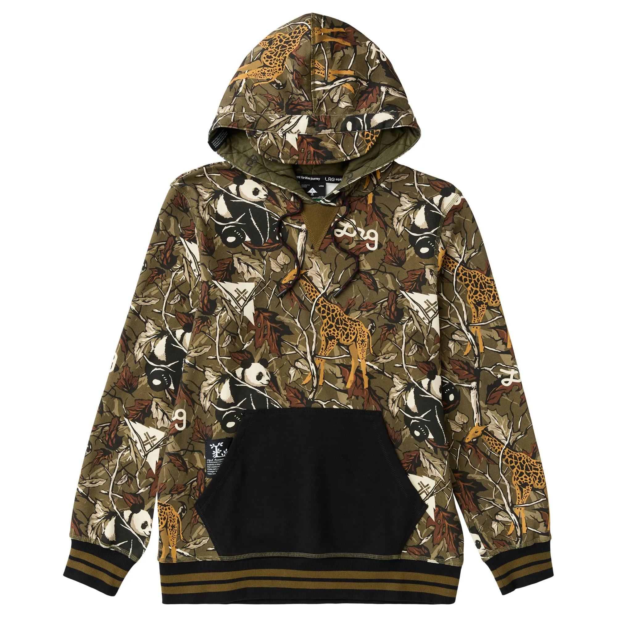 INTO THE WOODS CAMO PULLOVER HOODIE - DARK OLIVE sold by Lrg