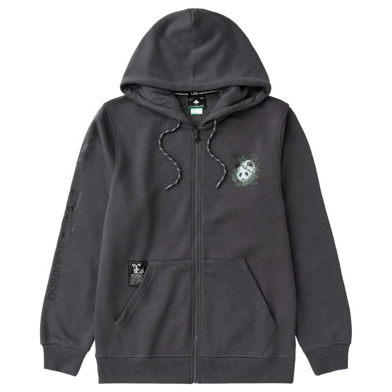 FEEDING PANDA ZIP FRONT HOODIE - CHARCOAL sold by Lrg