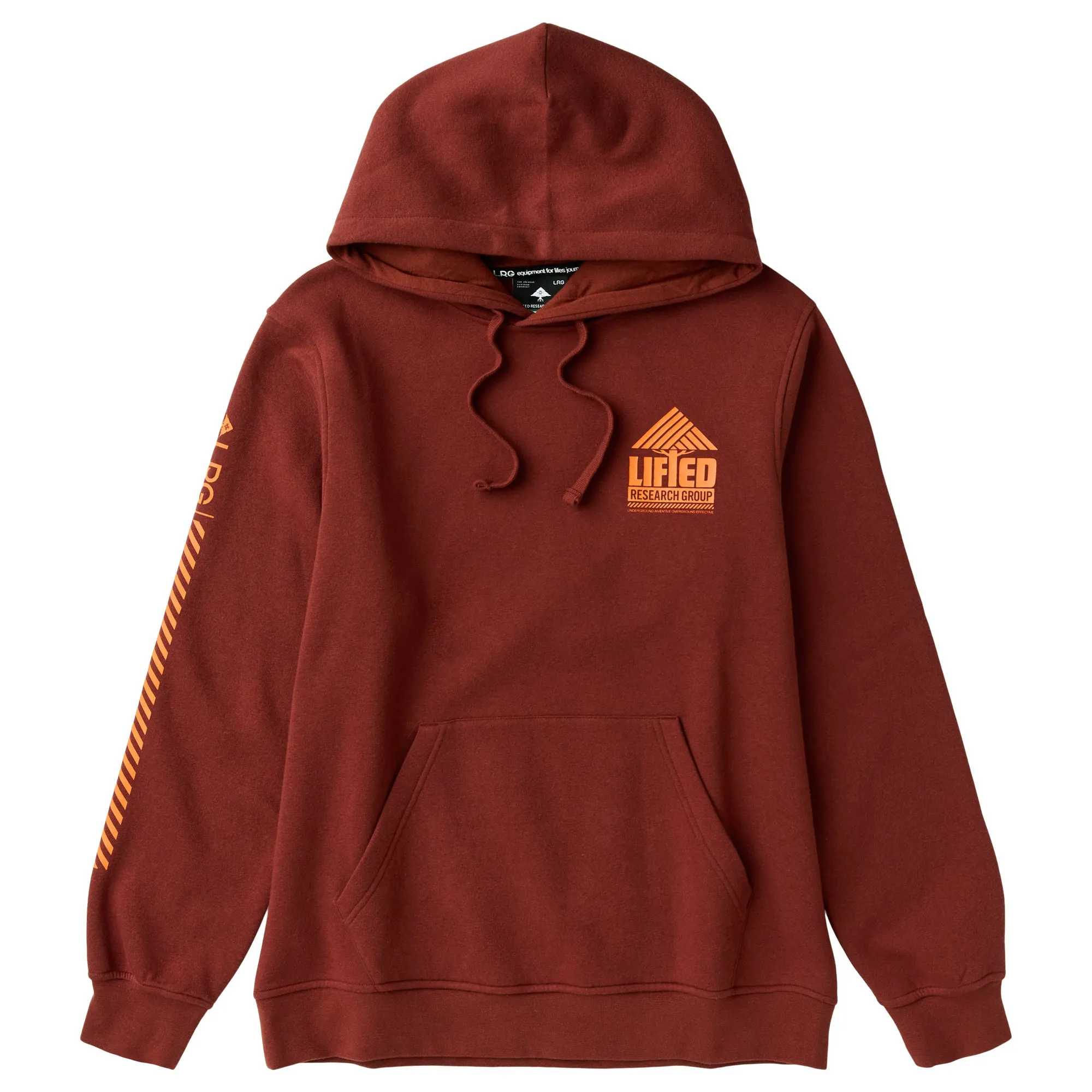 LIFTED MOUNTAIN ERRING PULLOVER HOODIE - BRICK sold by Lrg