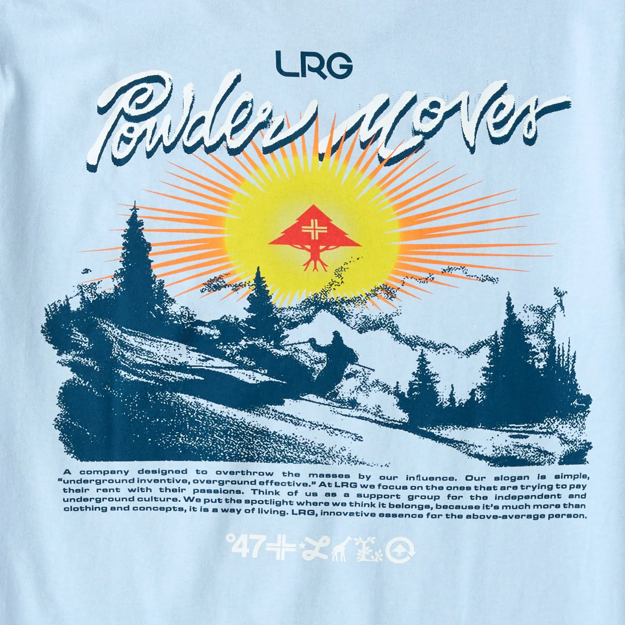 POWDER MOVES TEE - POWDER BLUE sold by Lrg product image thumbnail 4