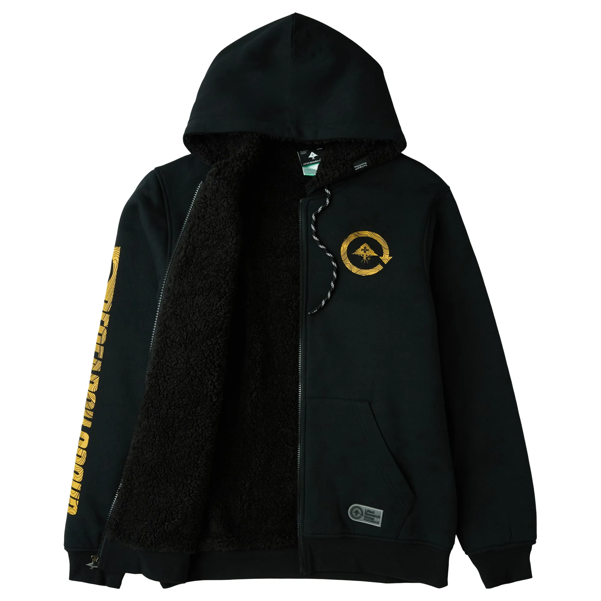 UNFOCUS CYCLE SHERPA ZIP HOODIE - BLACK sold by Lrg product image thumbnail 2