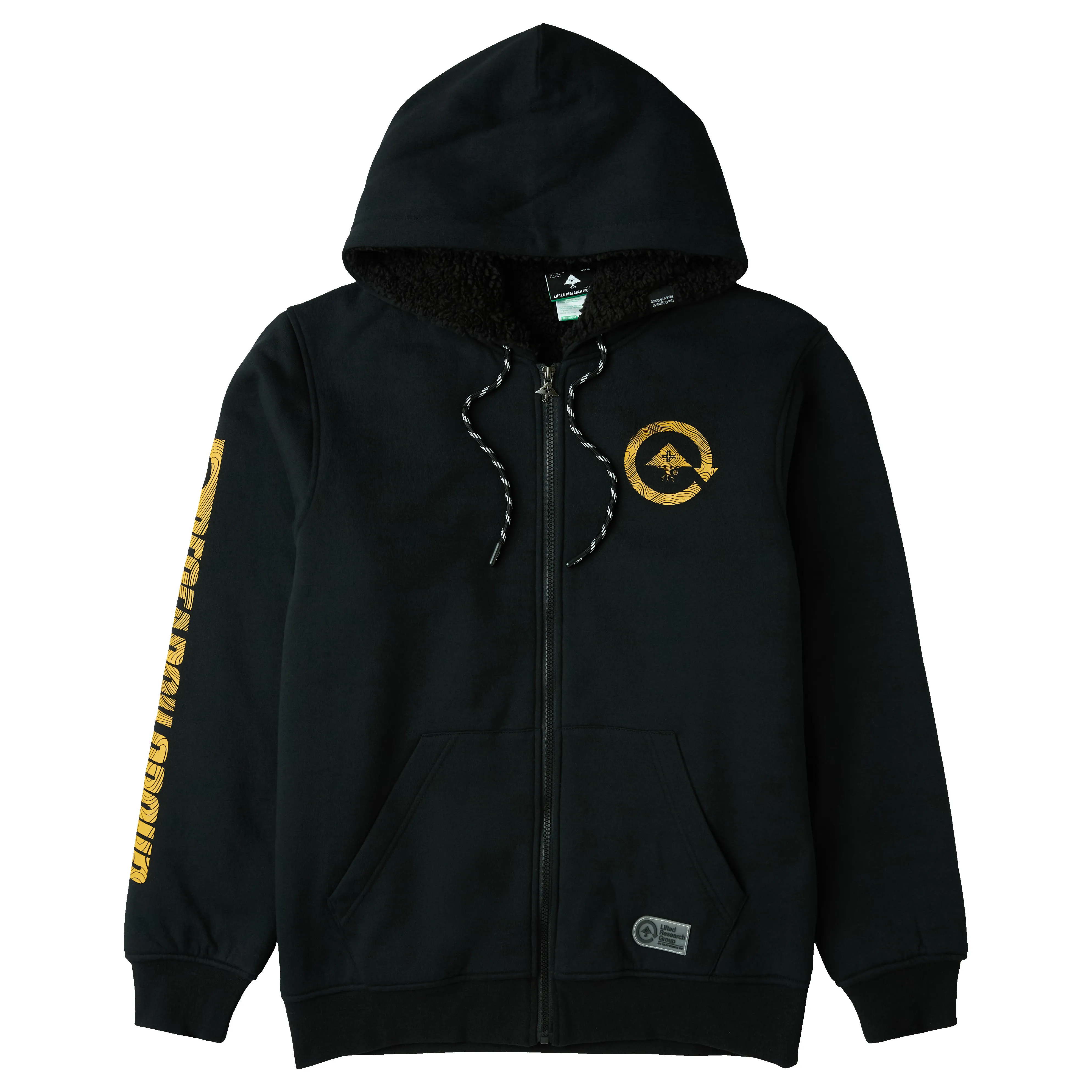 UNFOCUS CYCLE SHERPA ZIP HOODIE - BLACK sold by Lrg
