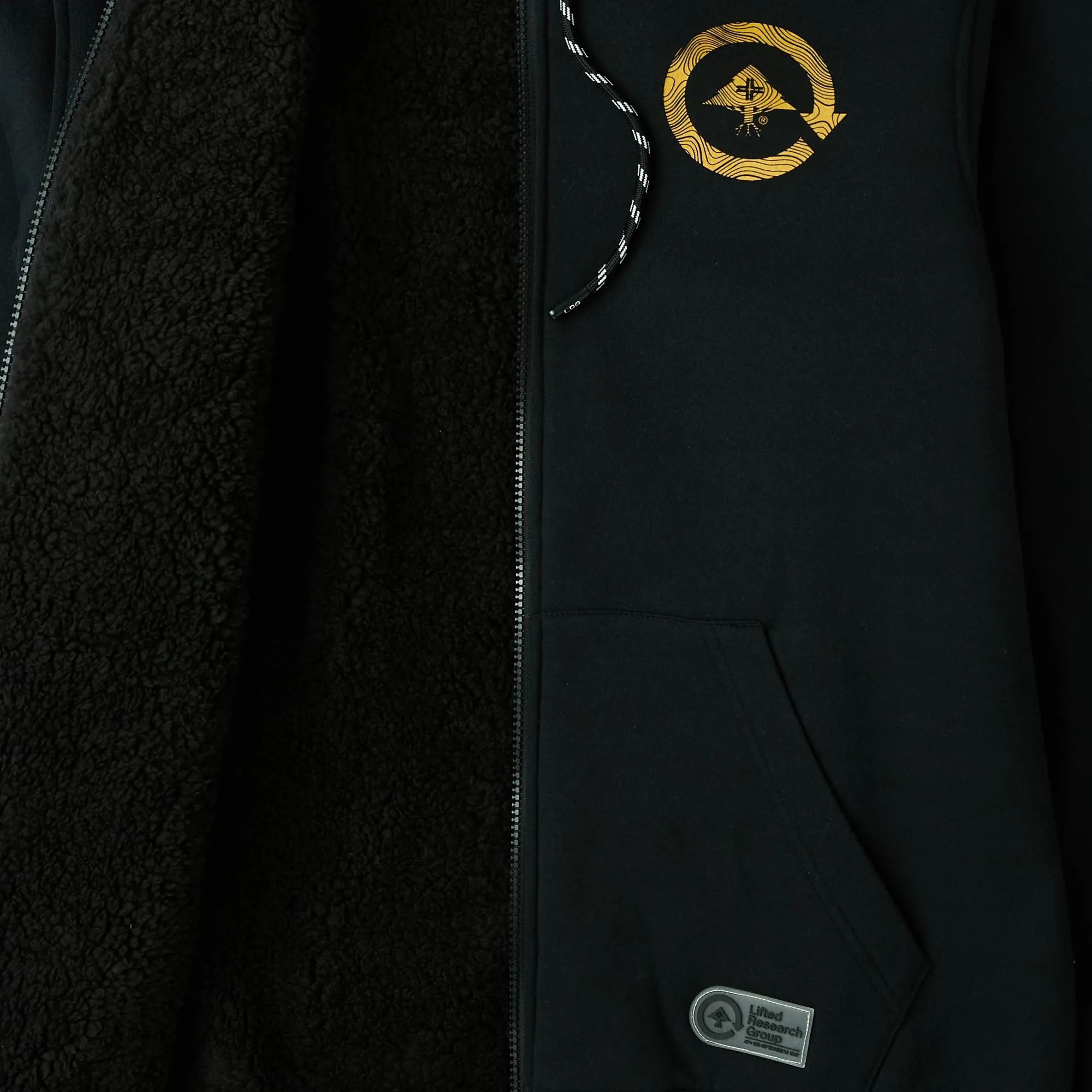 UNFOCUS CYCLE SHERPA ZIP HOODIE - BLACK sold by Lrg product image thumbnail 3