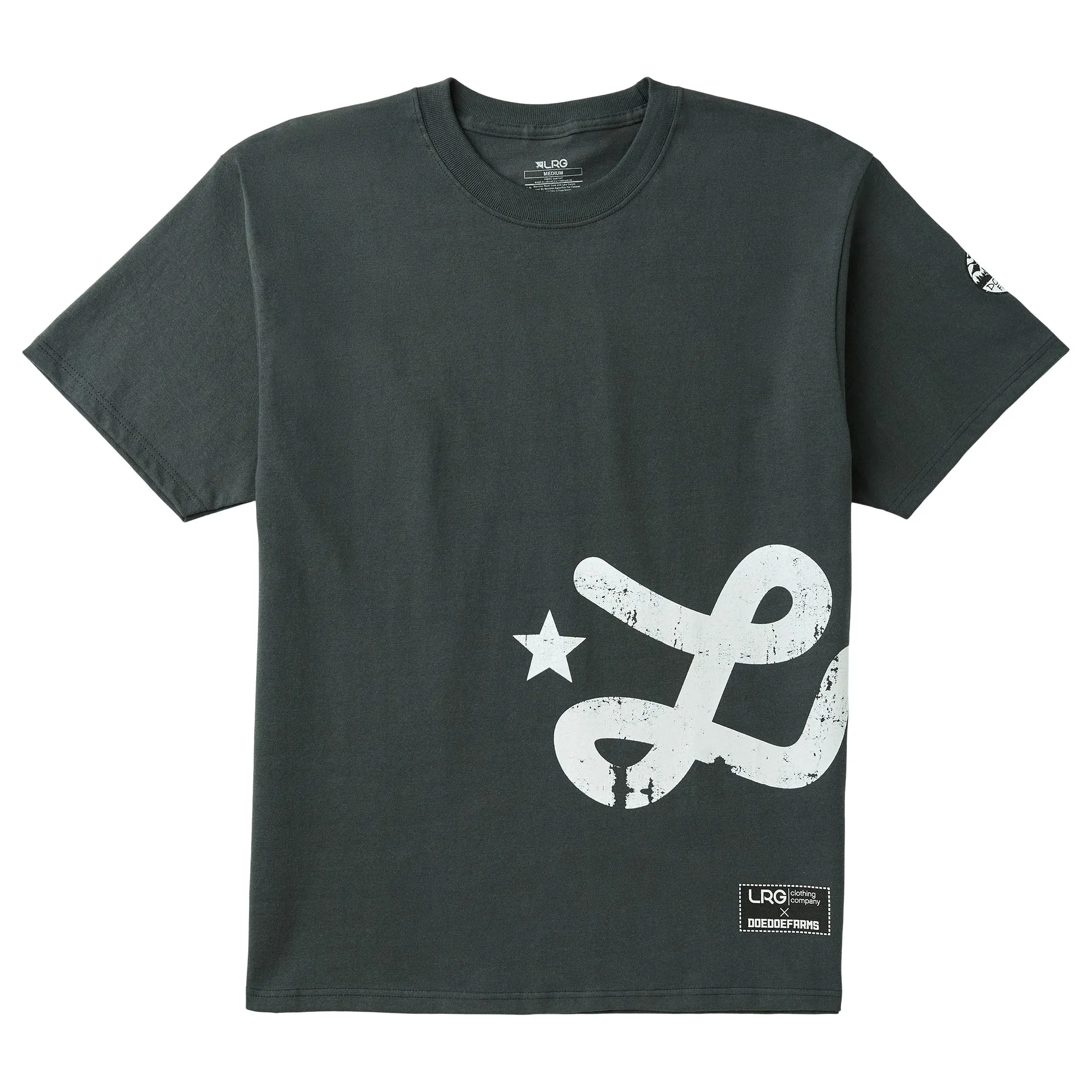 DOEDOE FARMS X LRG OVERSIZED CURSIVE SCRIPT TEE - BLACK sold by Lrg