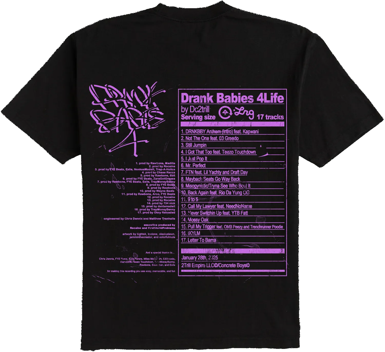 DC2TRILL TEE - BLACK sold by Lrg product image thumbnail 2