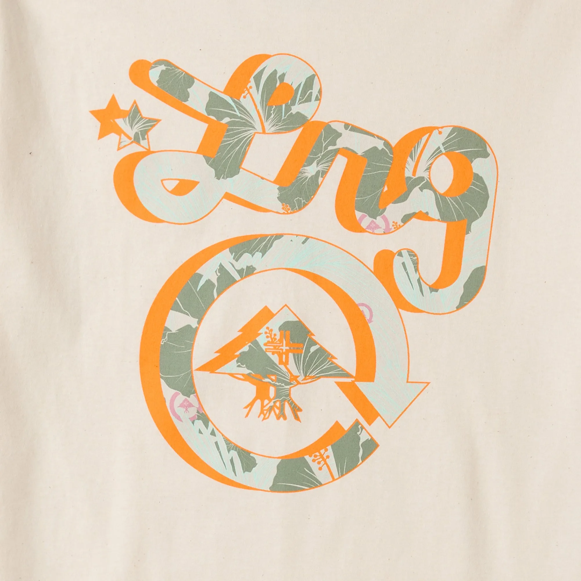 TRIPICAL DOUBLE SCRIPT TEE - CREAM sold by Lrg product image thumbnail 2