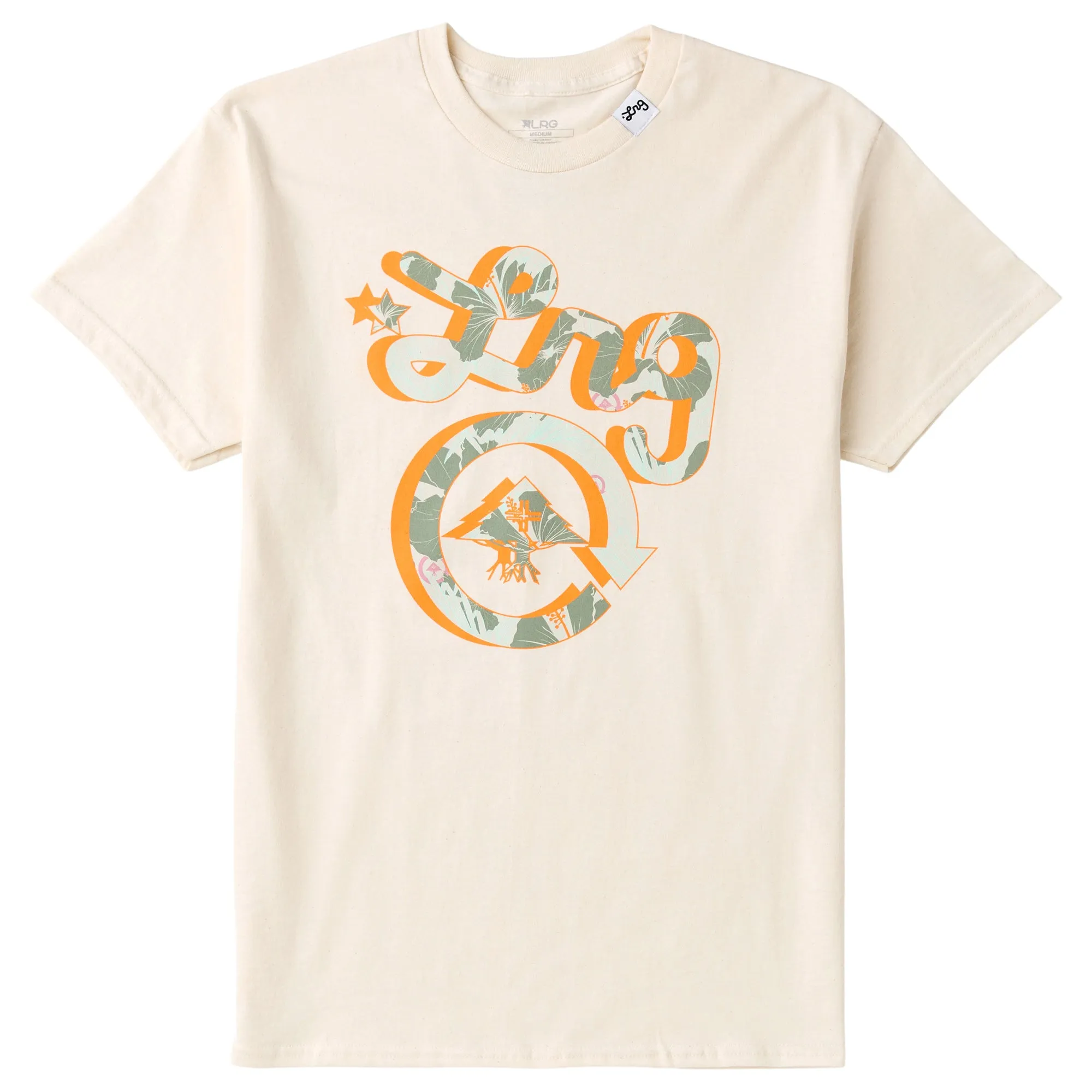 TRIPICAL DOUBLE SCRIPT TEE - CREAM sold by Lrg