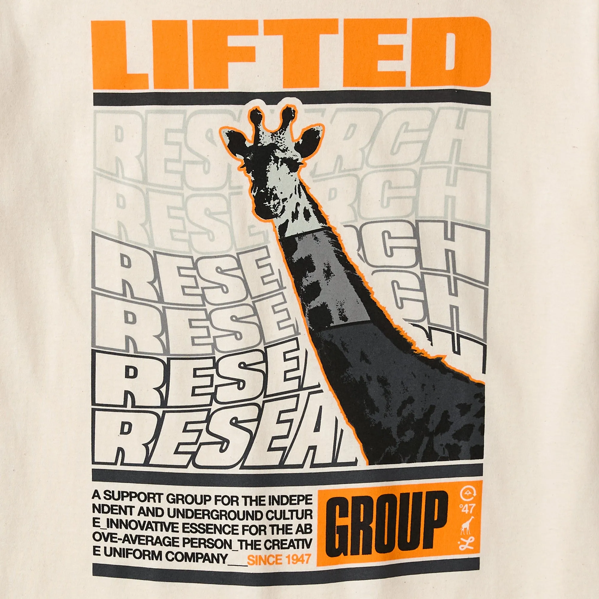 TWISTED RESEARCH TEE - CREAM sold by Lrg product image thumbnail 2