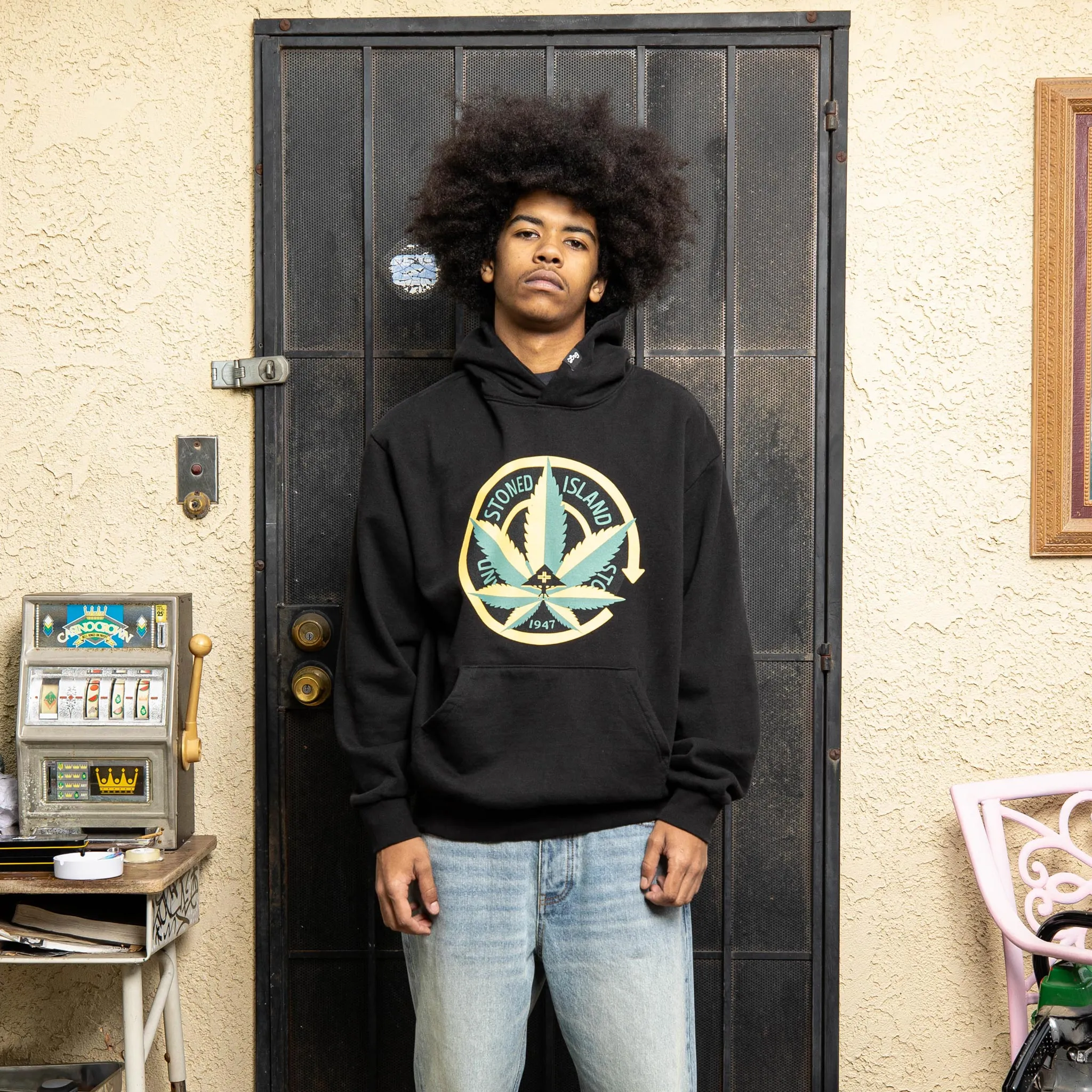 STONED ISLAND HOODIE - BLACK sold by Lrg product image thumbnail 2